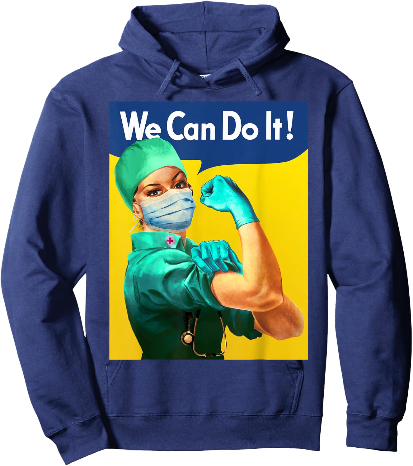 Medical Rosie - We Can Do It - Nurse Appreciation Hoodie - Hoodie | Navy