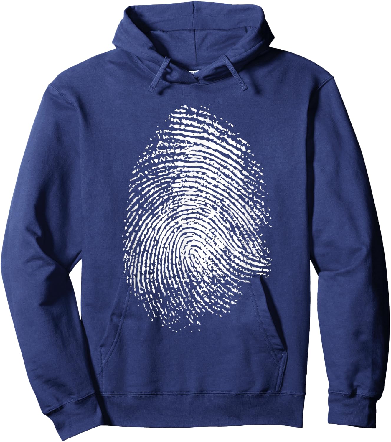Large Fingerprint Police Crime Scene Analysis Fingerprint Hoodie - Hoodie | Navy
