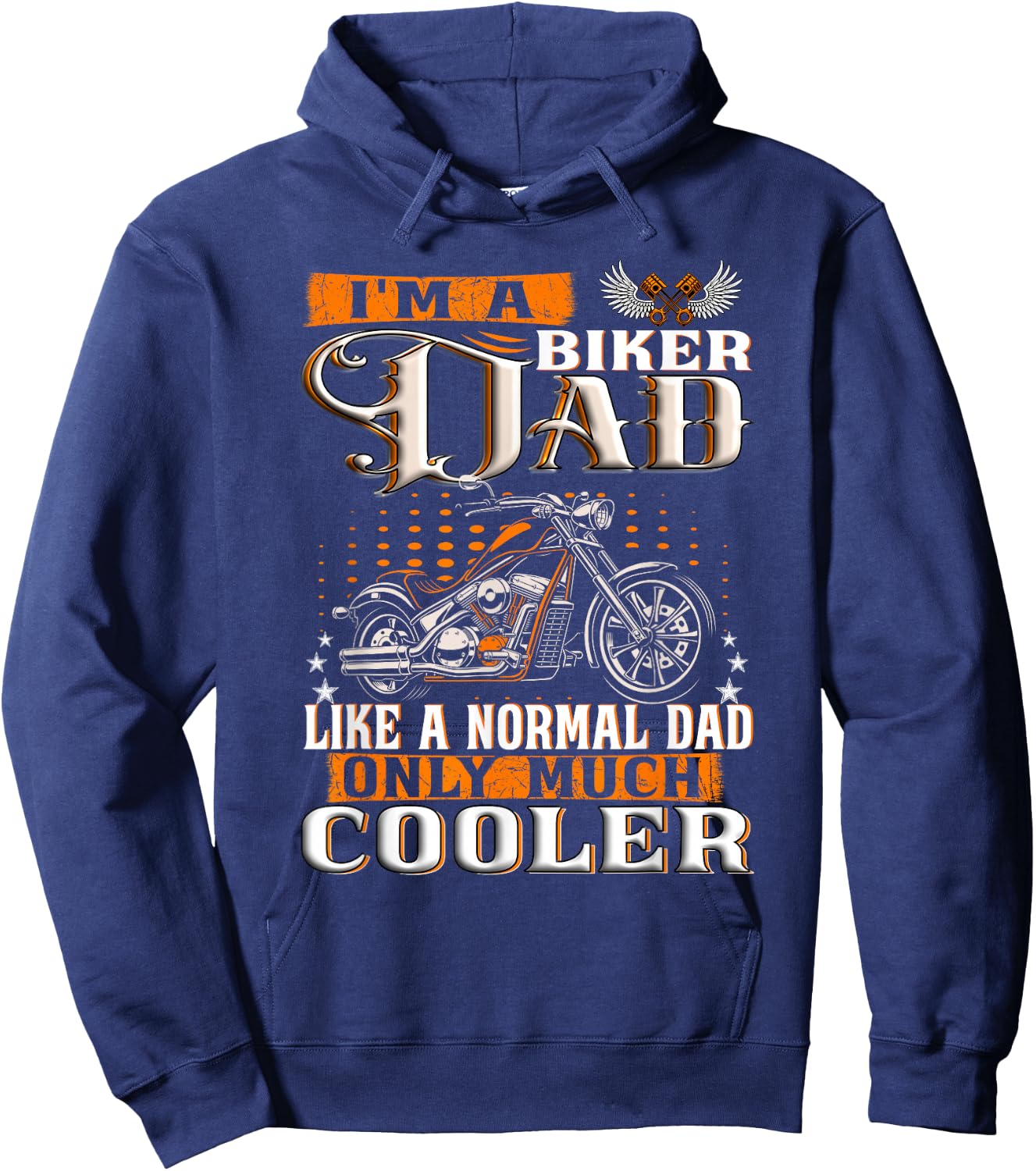 Gentlemen Funny - I'm a Biker Dad saying motorcycle Hoodie - Hoodie | Navy