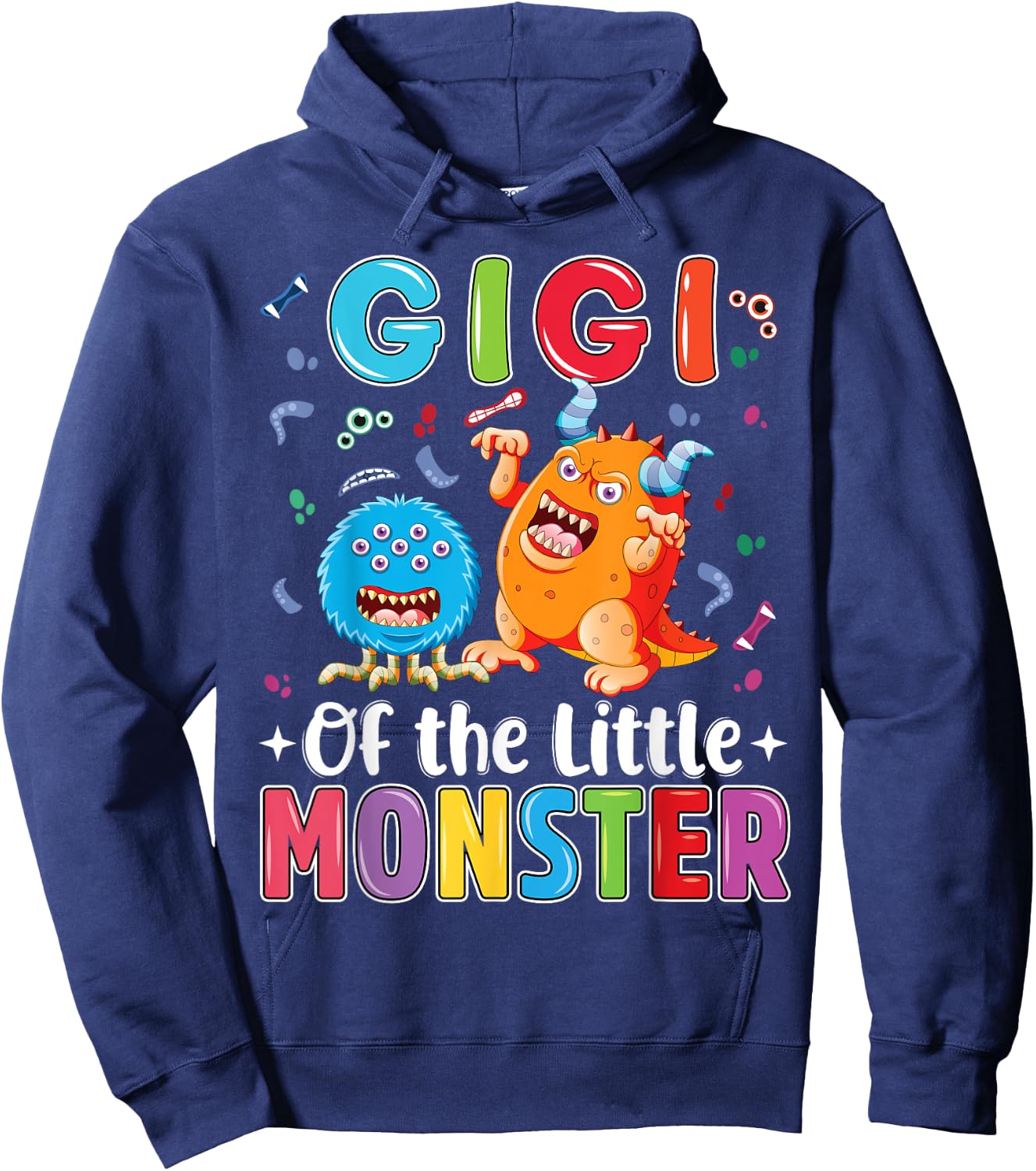 Gigi Of The Little Monster Birthday Family Monster Hoodie - Hoodie | Navy