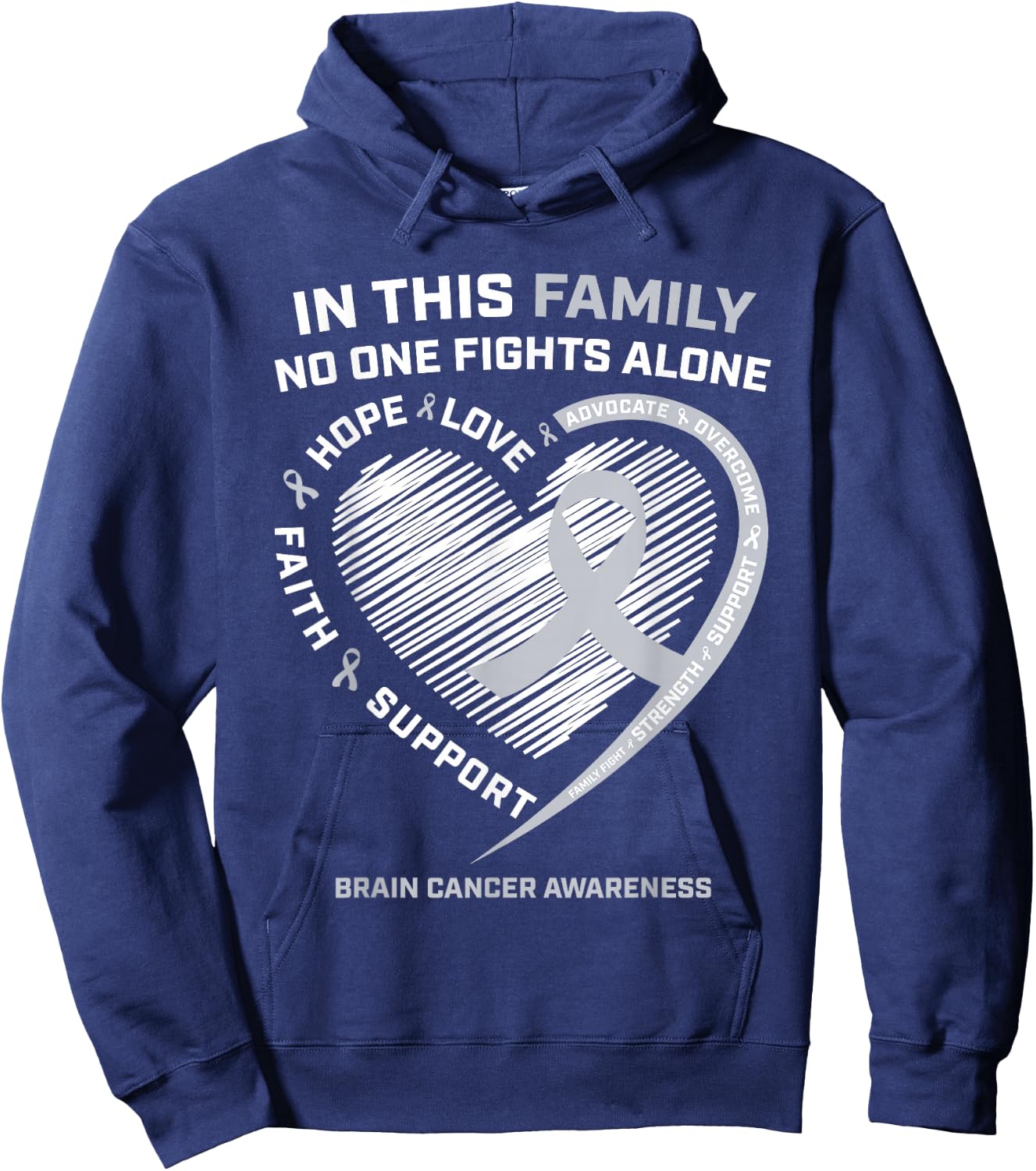 Brain Cancer Awareness Shirts Women Men Brain Cancer Hoodie - Hoodie | Navy