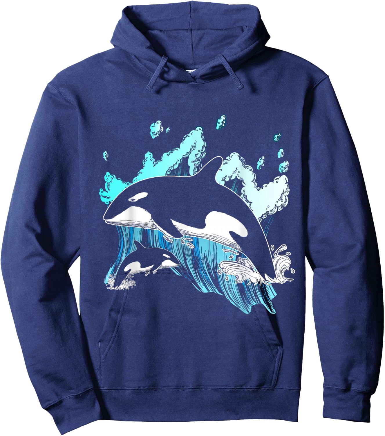 Killer Whale Ocean Lover Gift Men Boys Kids Orca Hoodie - Hoodie | Navy