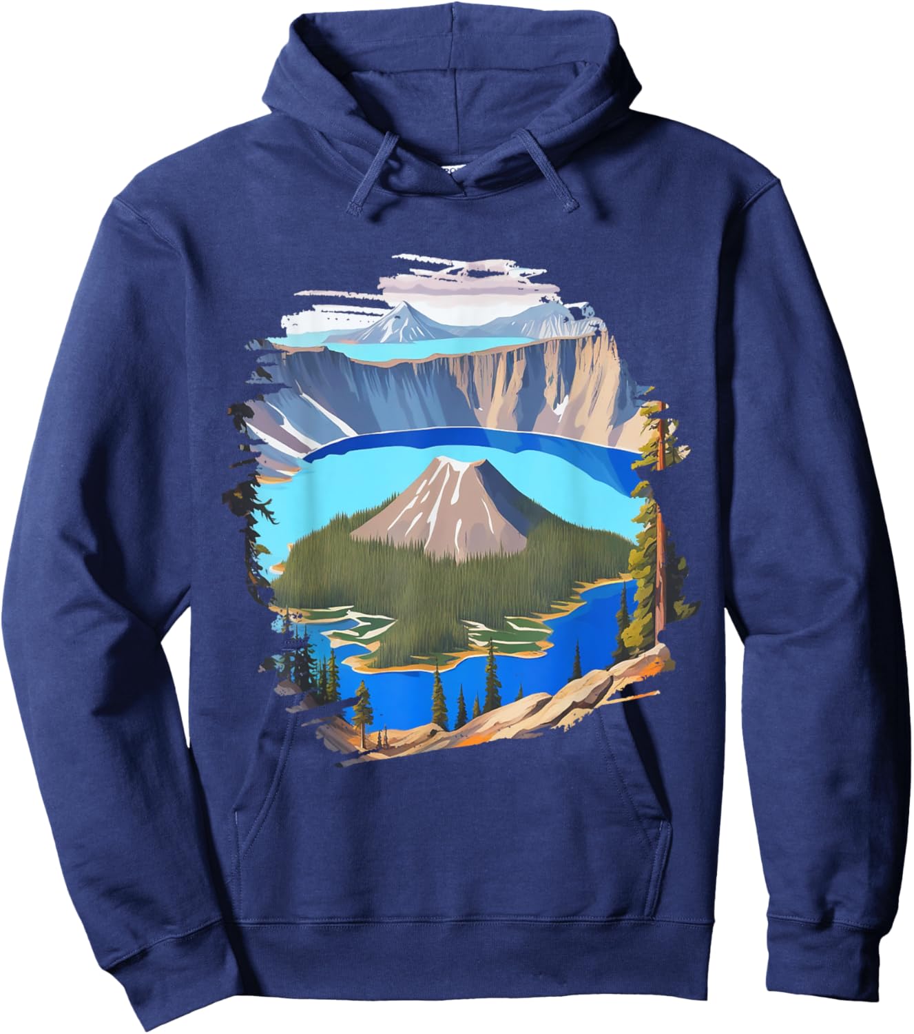 Hiking National Park Crater Lake Oregon Volcano Outfit Hoodie - Hoodie | Navy