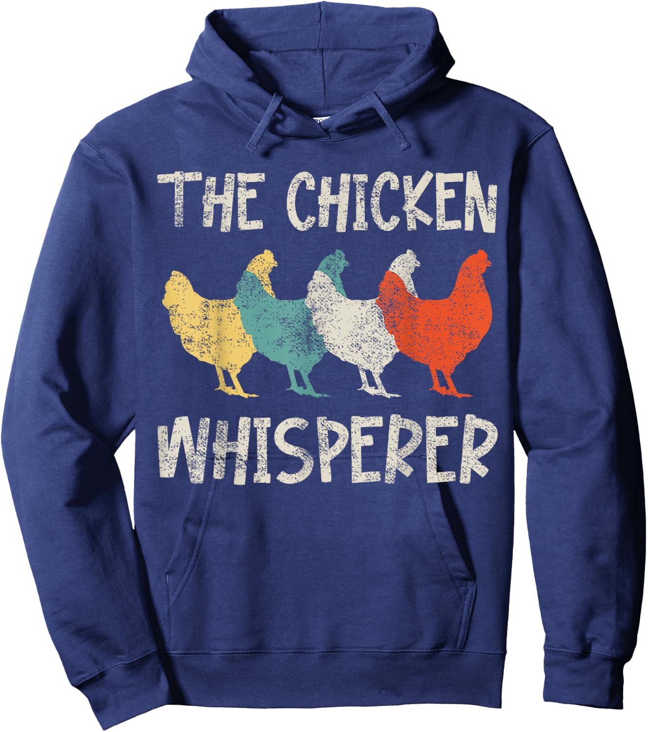 Chicken Whisperer Farmer Retro Hoodie - Hoodie | Navy