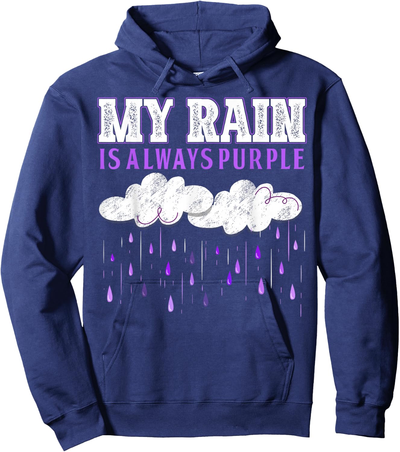 My Rain is Always Purple Hoodie - Hoodie | Navy