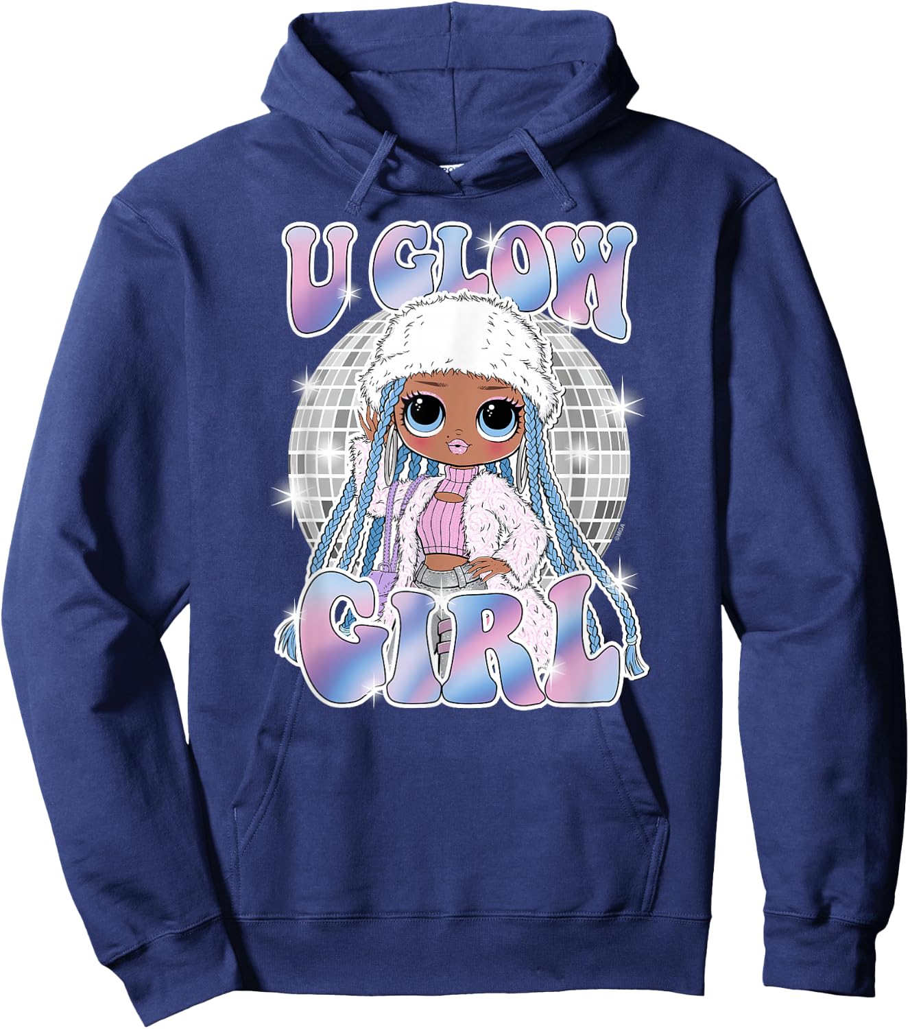 LOL Surprise! - Lady Braids Retro Disco U Glow Girl Hoodie - Hoodie | Navy