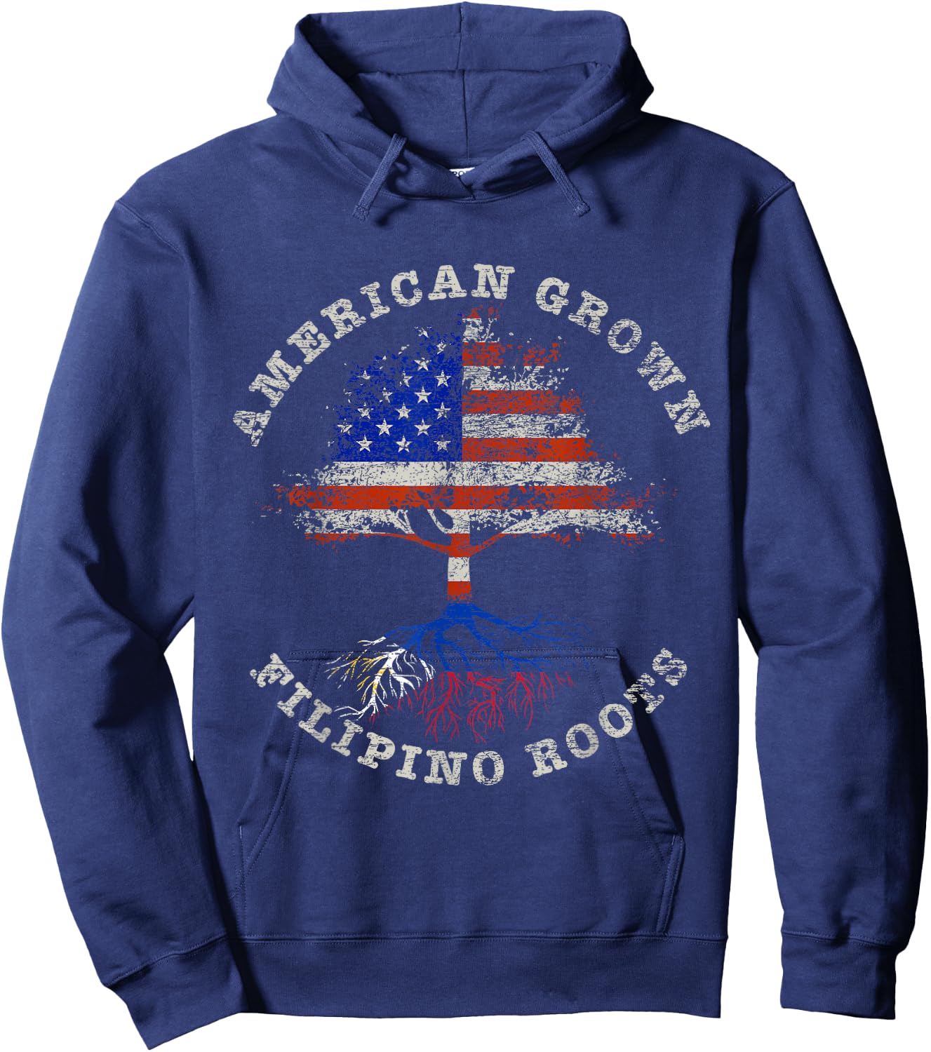 American Grown With Filipino Roots Philippines Hoodie - Hoodie | Navy