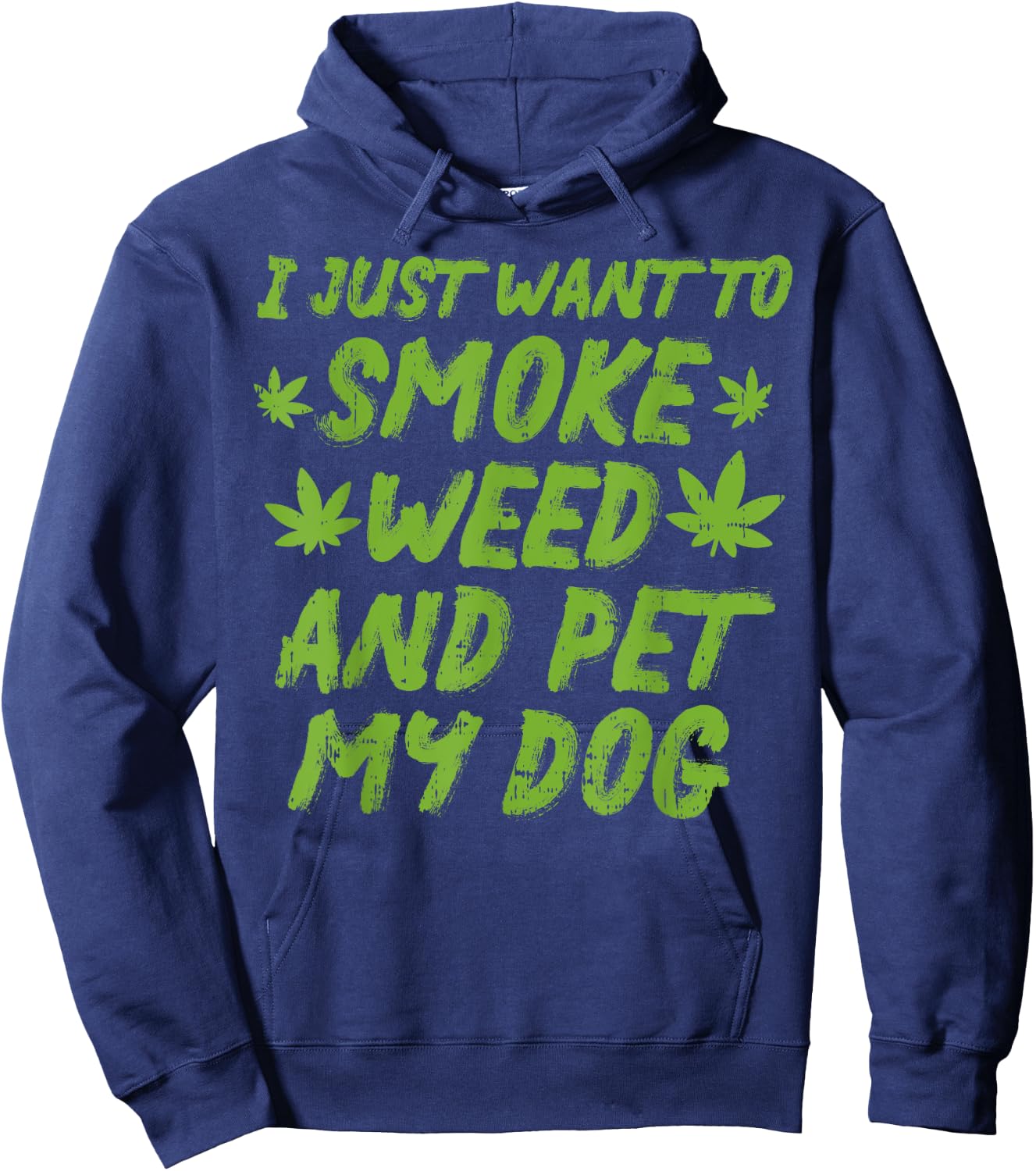 Smoke Weed Pet My Dog Cannabis Marijuana 420 THC Stoner Gift Men Women Hoodie - Hoodie | Navy