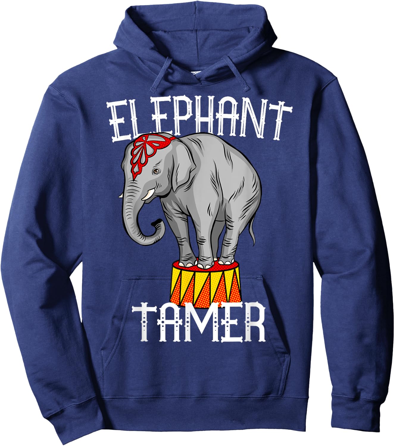 Elephant Tamer Vintage Costume Circus Themed Birthday Party Hoodie - Hoodie | Navy