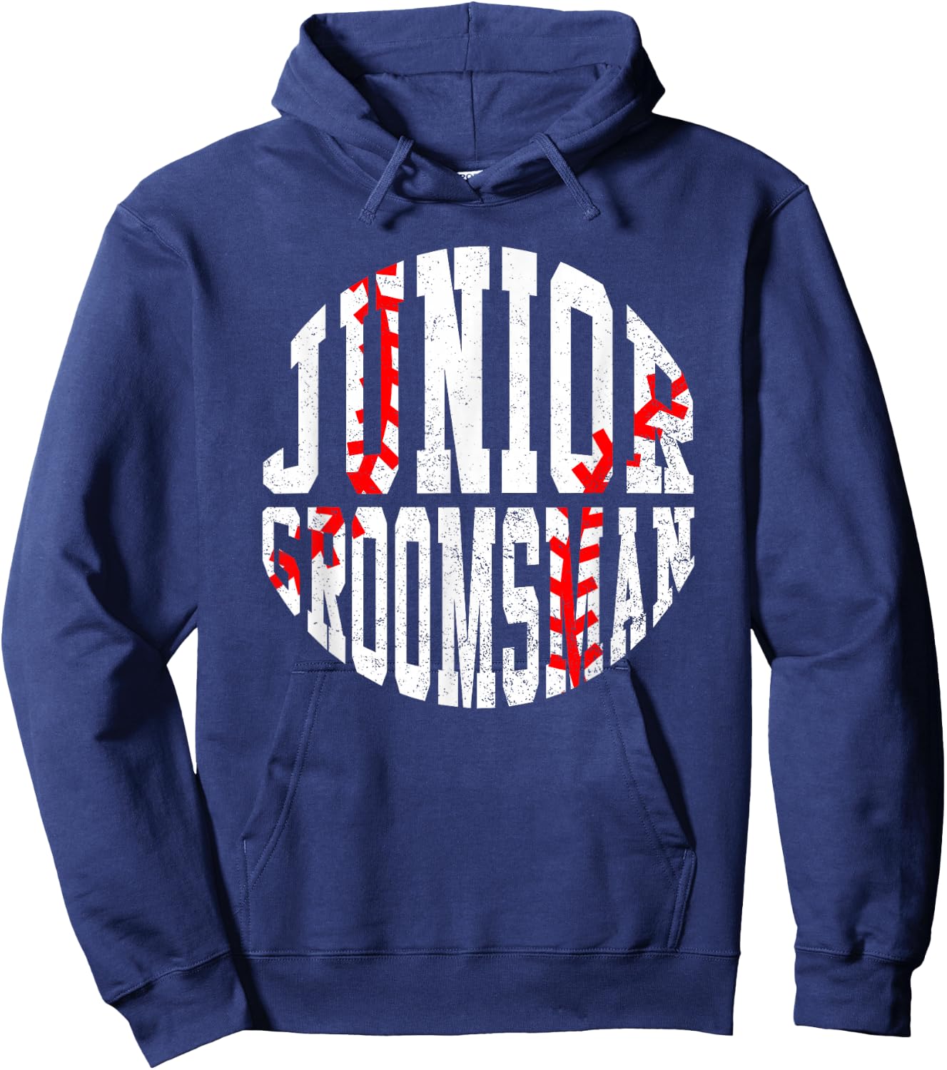 Kids Jr Junior Groomsman Baseball Player Wedding Party Hoodie - Hoodie | Navy