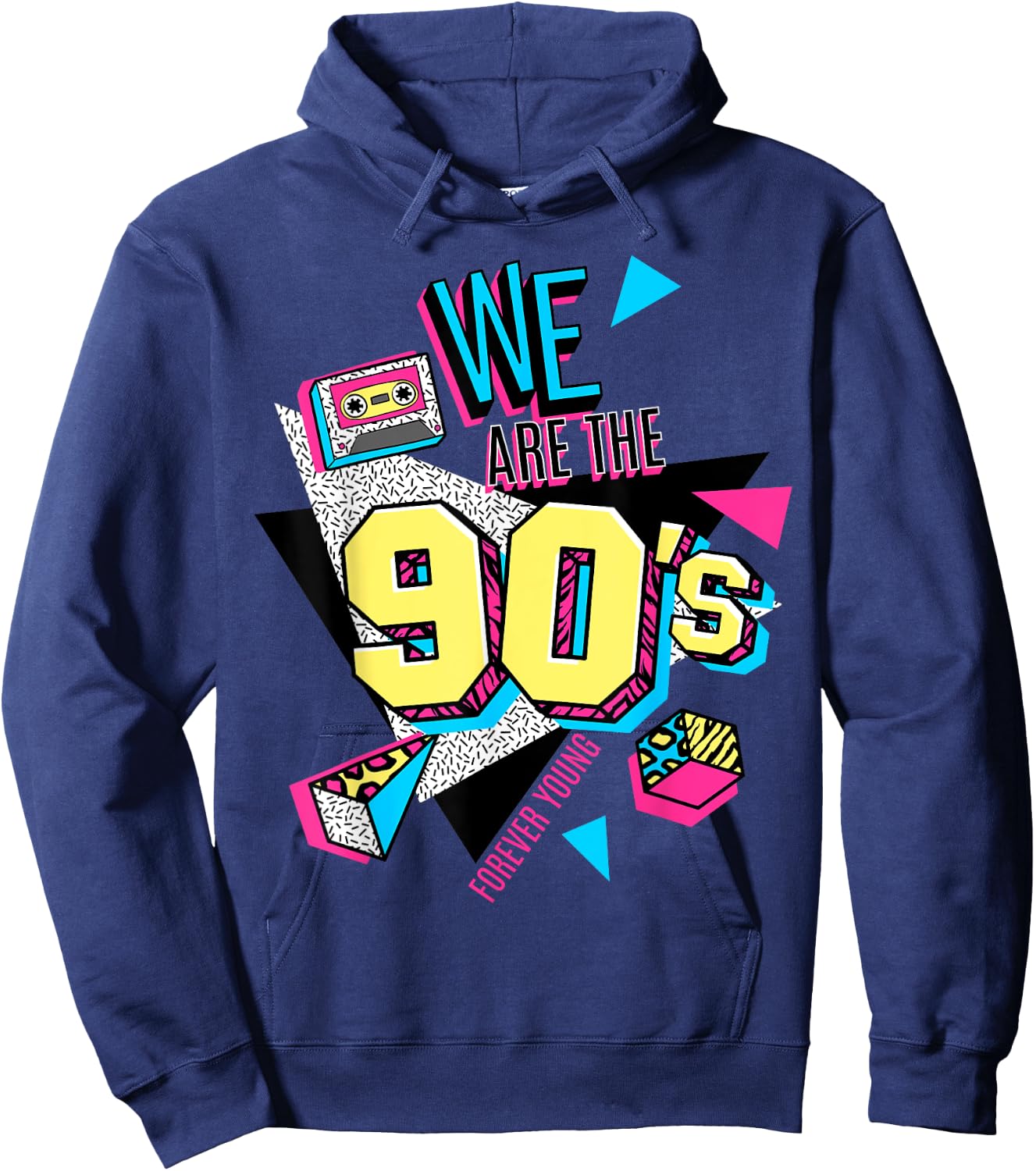 Men's Women's Kids Vintage We Are The 90's Graphic Design Hoodie - Hoodie | Navy
