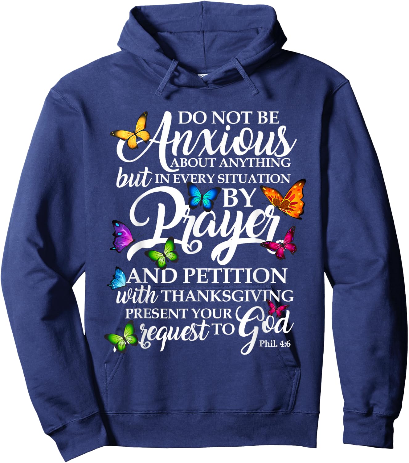 Don't Be Worried About All Butterfly Art - Rel Hoodie - Hoodie | Navy