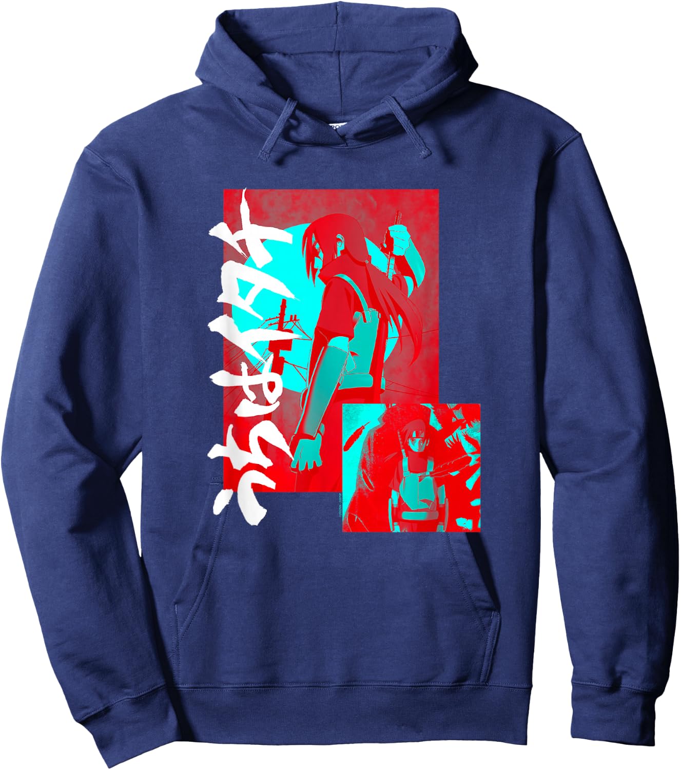 Naruto Shippuden Itachi Blue and Red Hoodie - Hoodie | Navy