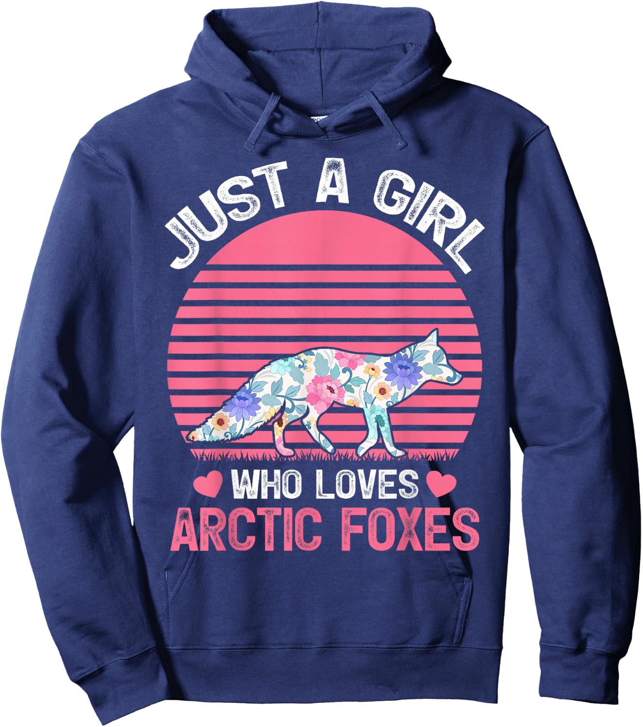 Fox Animal Lover Just A Girl Who Loves Arctic Foxes Hoodie - Hoodie | Navy