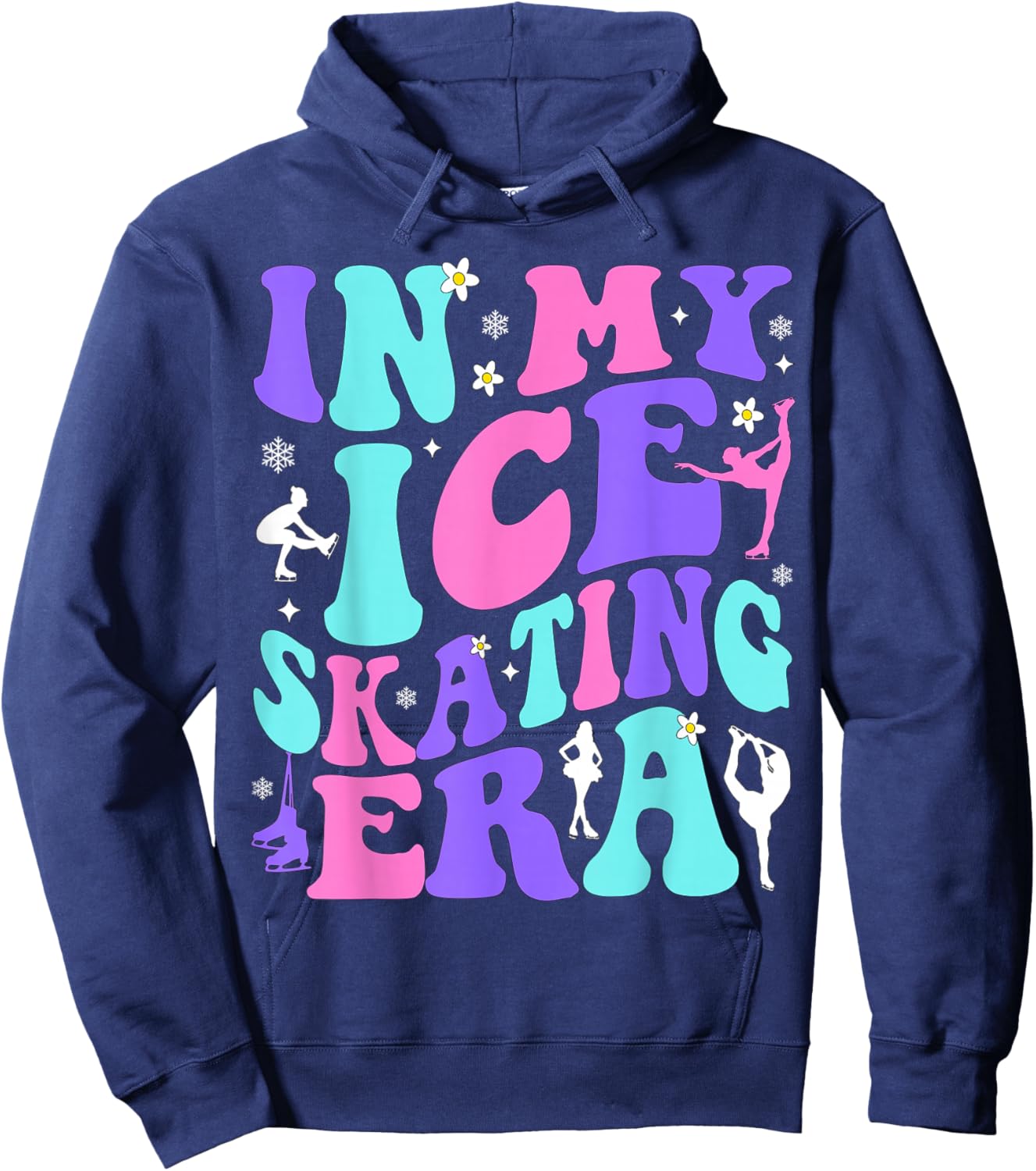 In My Ice Skating Era Hockey Girls Boys Coach Hoodie - Hoodie | Navy