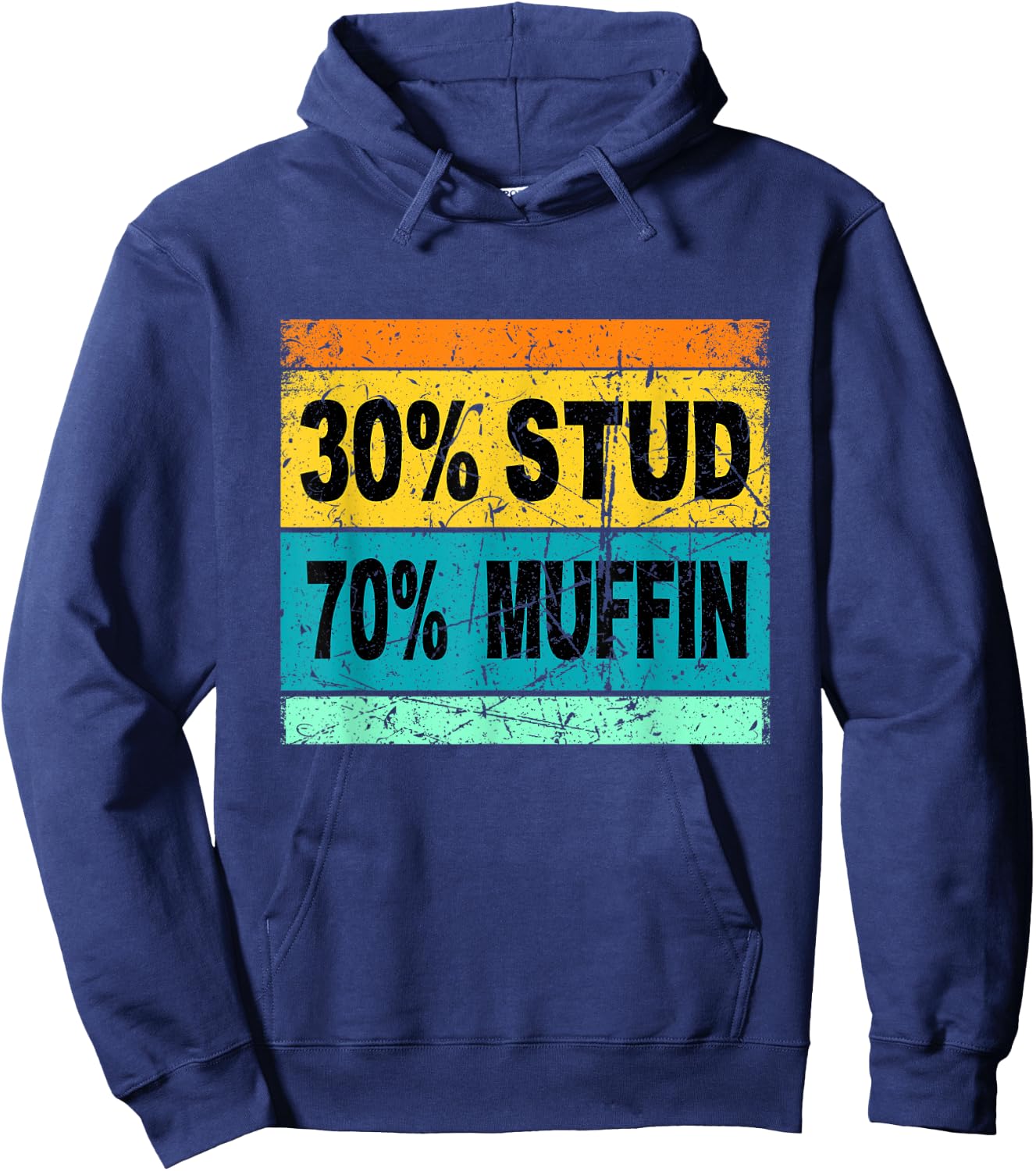 Retro 30 Stud 70 Muffin Shirt Stud Muffin Shirt Valentine Hoodie - Hoodie | Navy