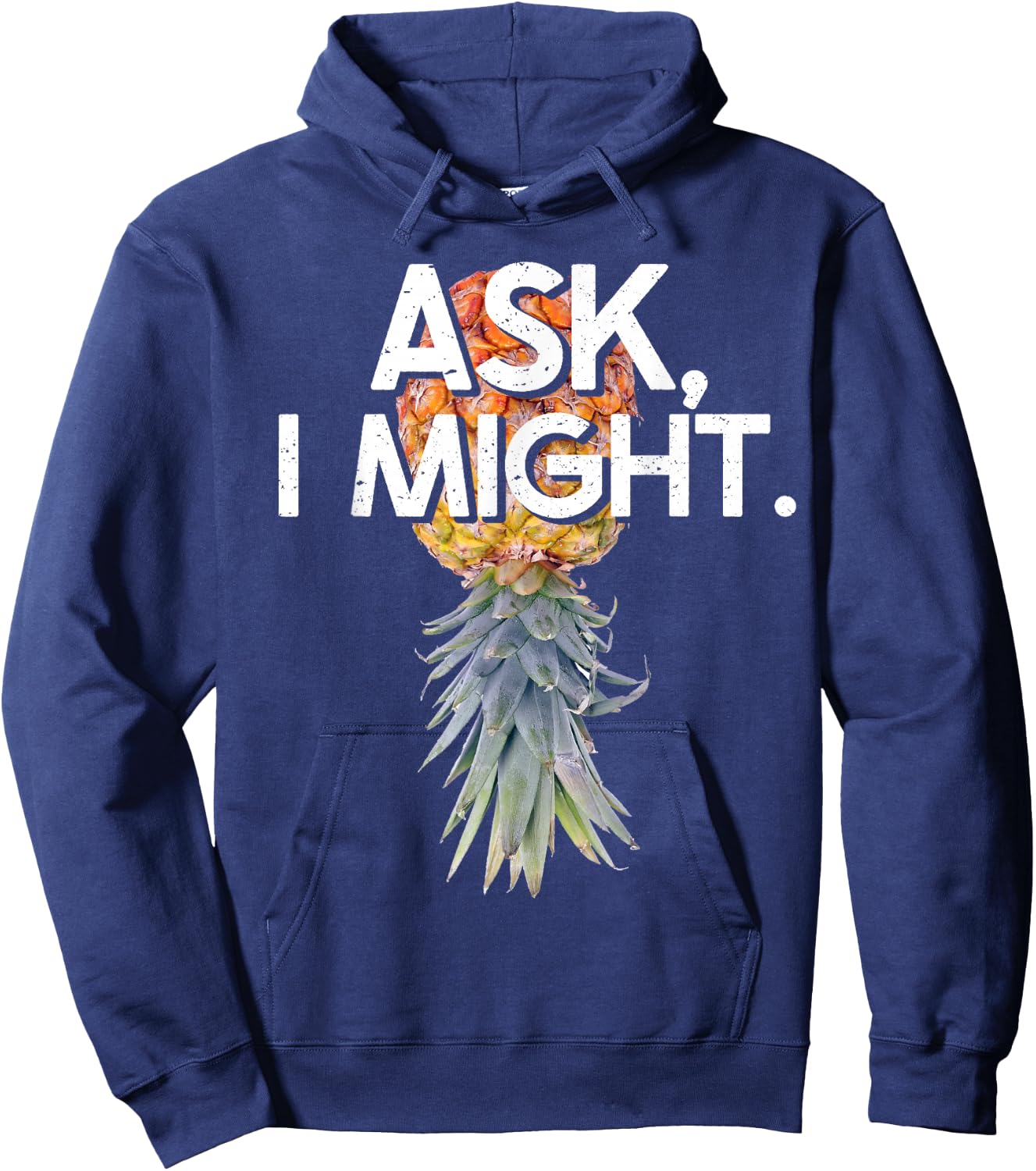 Funny Swinger Upside Down Pineapple Kinky Swinging Item Hoodie - Hoodie | Navy
