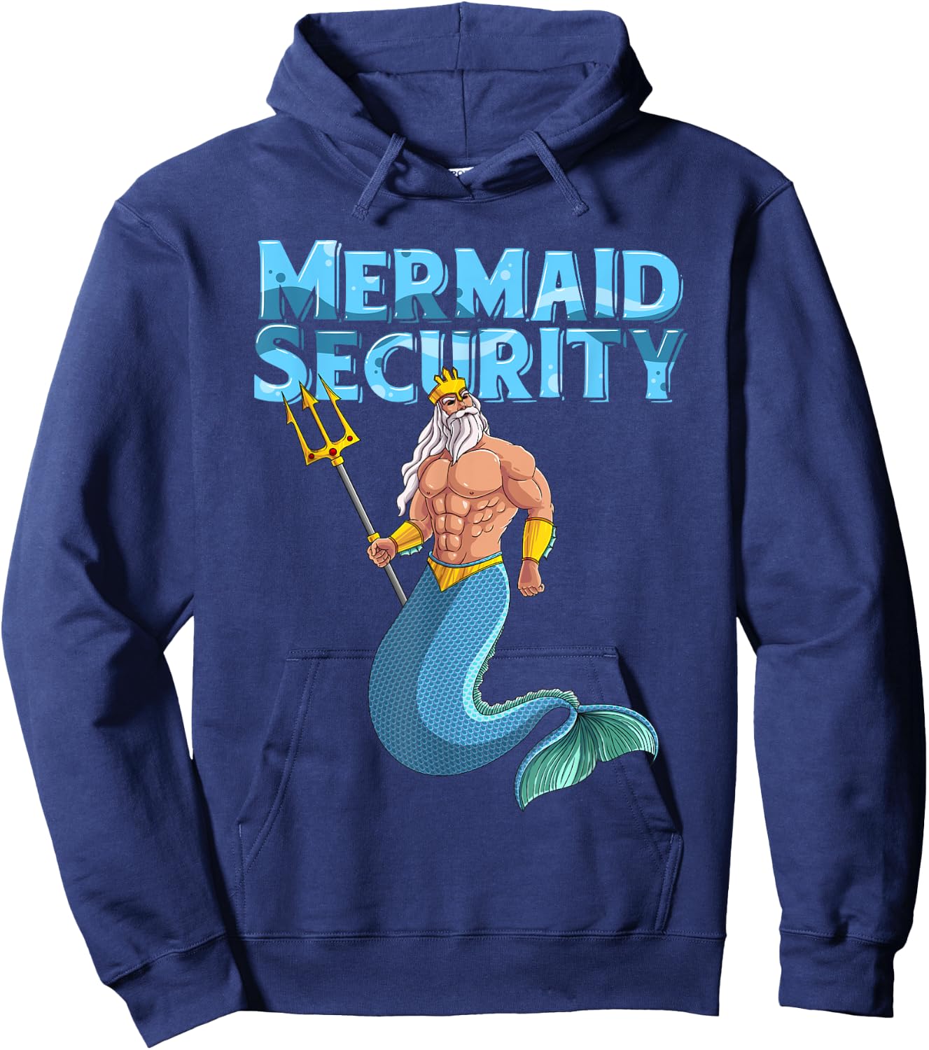 Cool Mermaid Security | Funny Merman Siren Protector Gift Hoodie - Hoodie | Navy