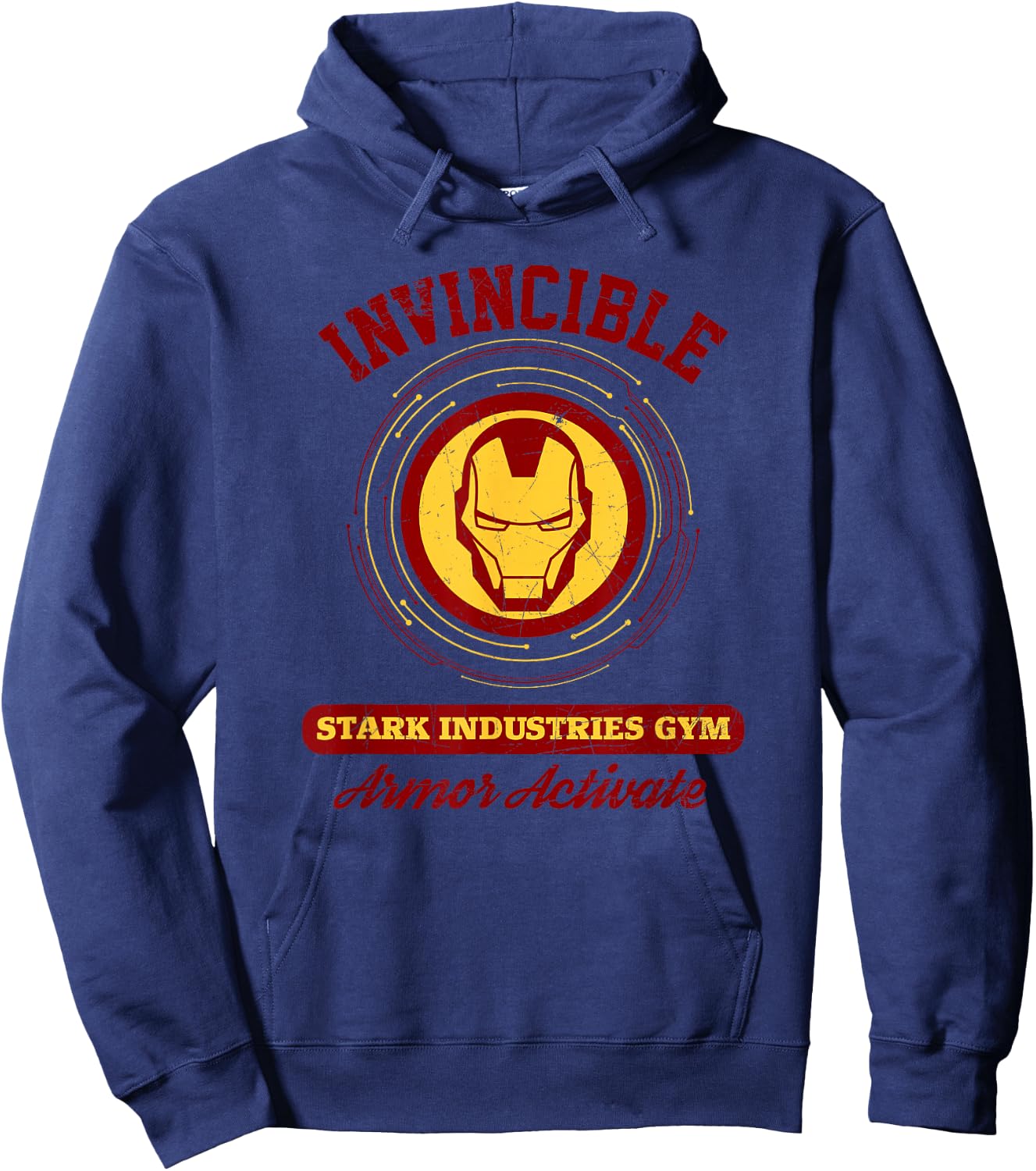 Marvel Iron Man Invincible Stark Industries Gym Hoodie - Hoodie | Navy