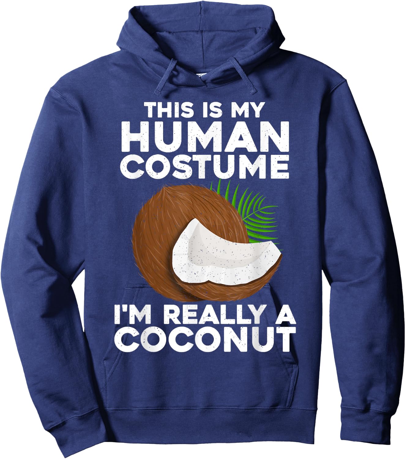 Funny Coconut Women Coco Costume Halloween Hawaiian Hoodie - Hoodie | Navy