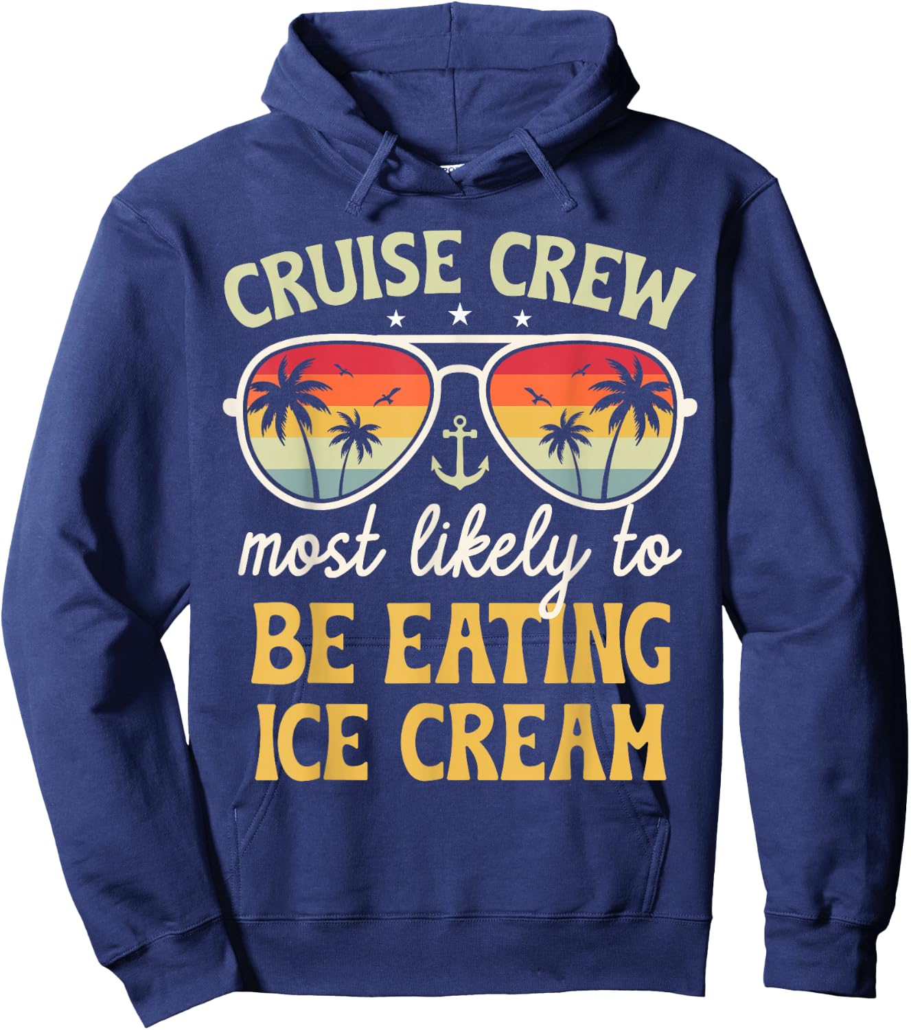 Most Likely To Eating Ice Cream Matching Family Cruise 2025 Hoodie - Hoodie | Navy