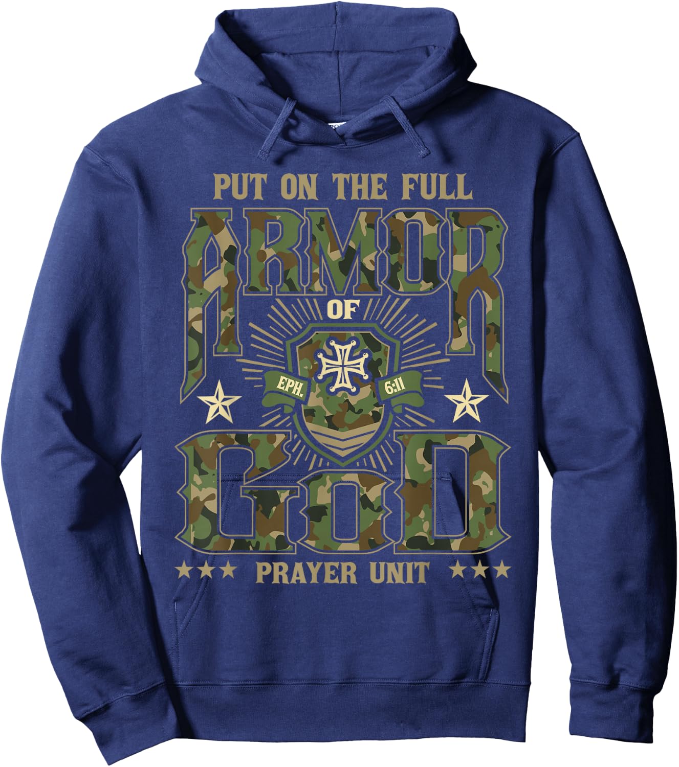 Put On The Full Armor Of God - Christian Religious Bible Hoodie - Hoodie | Navy