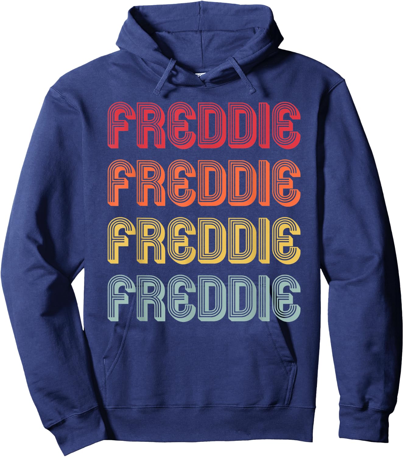FREDDIE Gift Name Personalized Funny Retro Vintage Birthday Hoodie - Hoodie | Navy