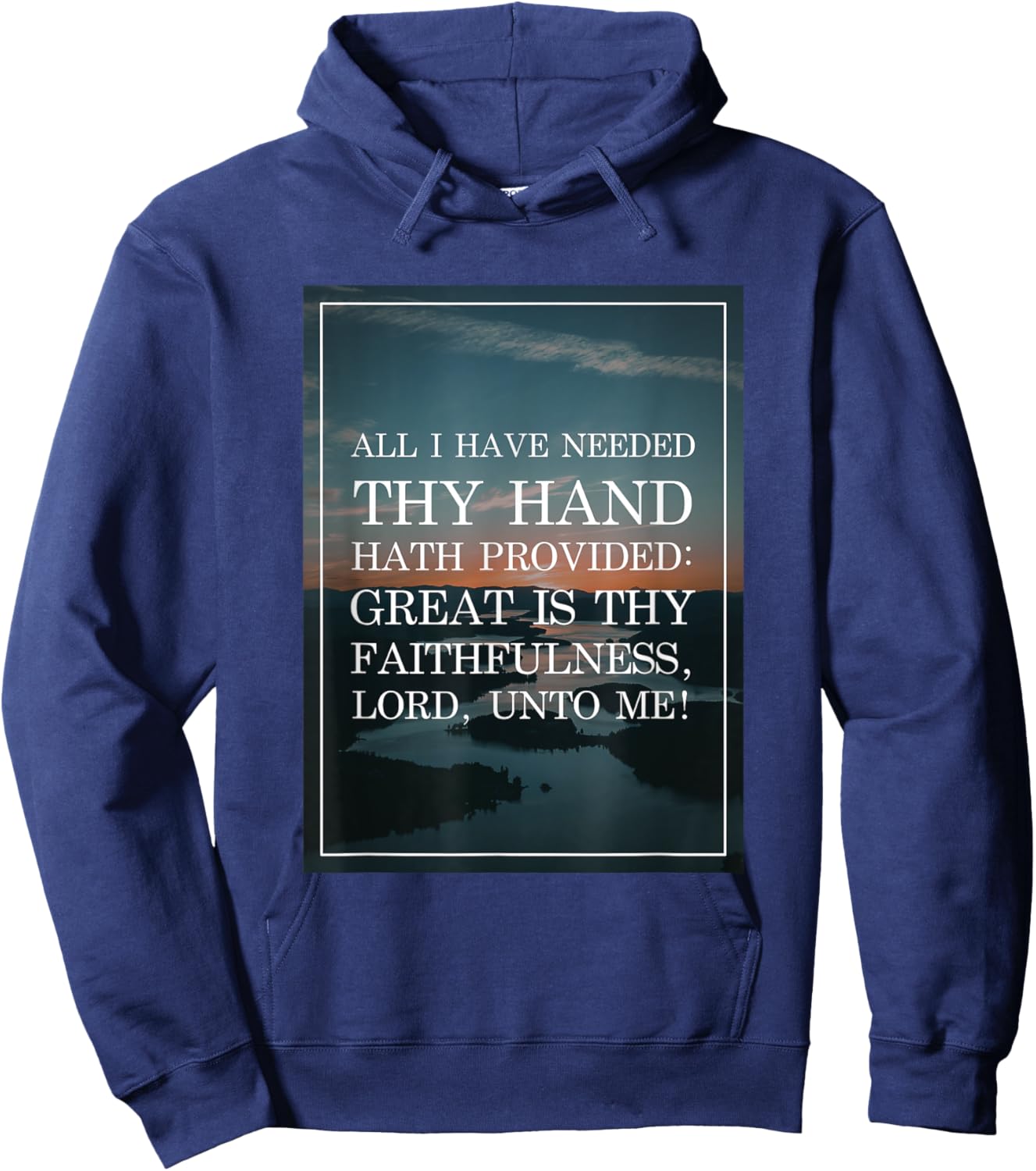 Great is Thy Faithfulness Christian Hymn Hoodie - Hoodie | Navy