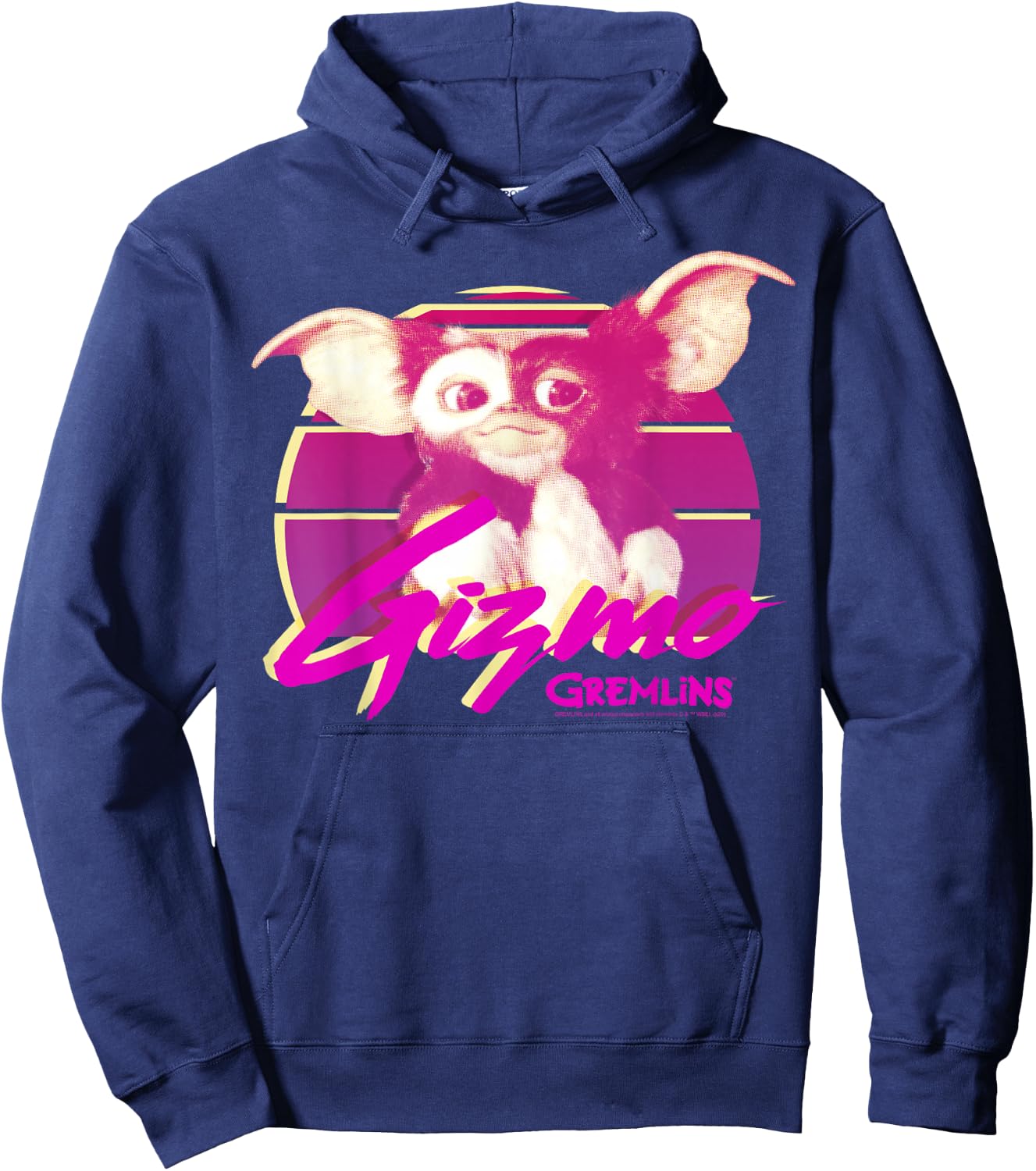 Gremlins Gizmo Retro Portrait Hoodie - Hoodie | Navy
