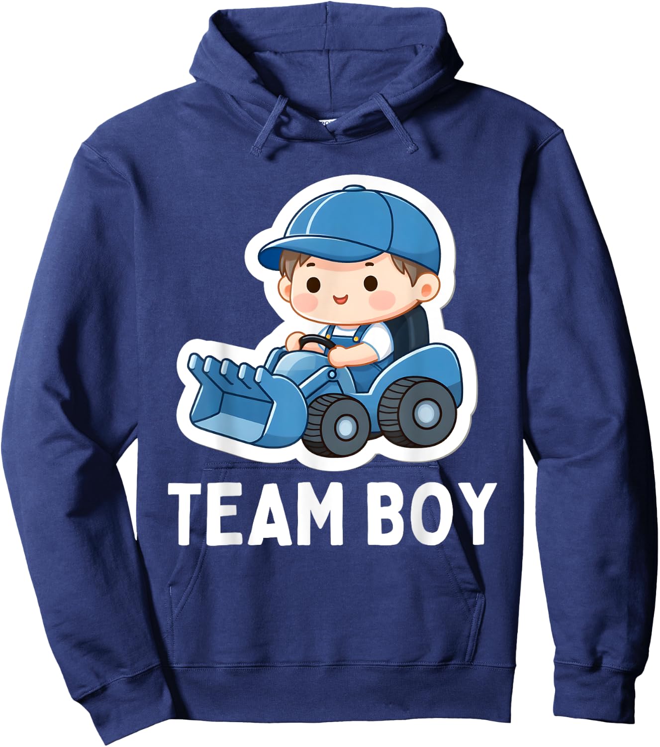 Gender Reveal Team Boy Blue Party Baby Announcement Hoodie - Hoodie | Navy