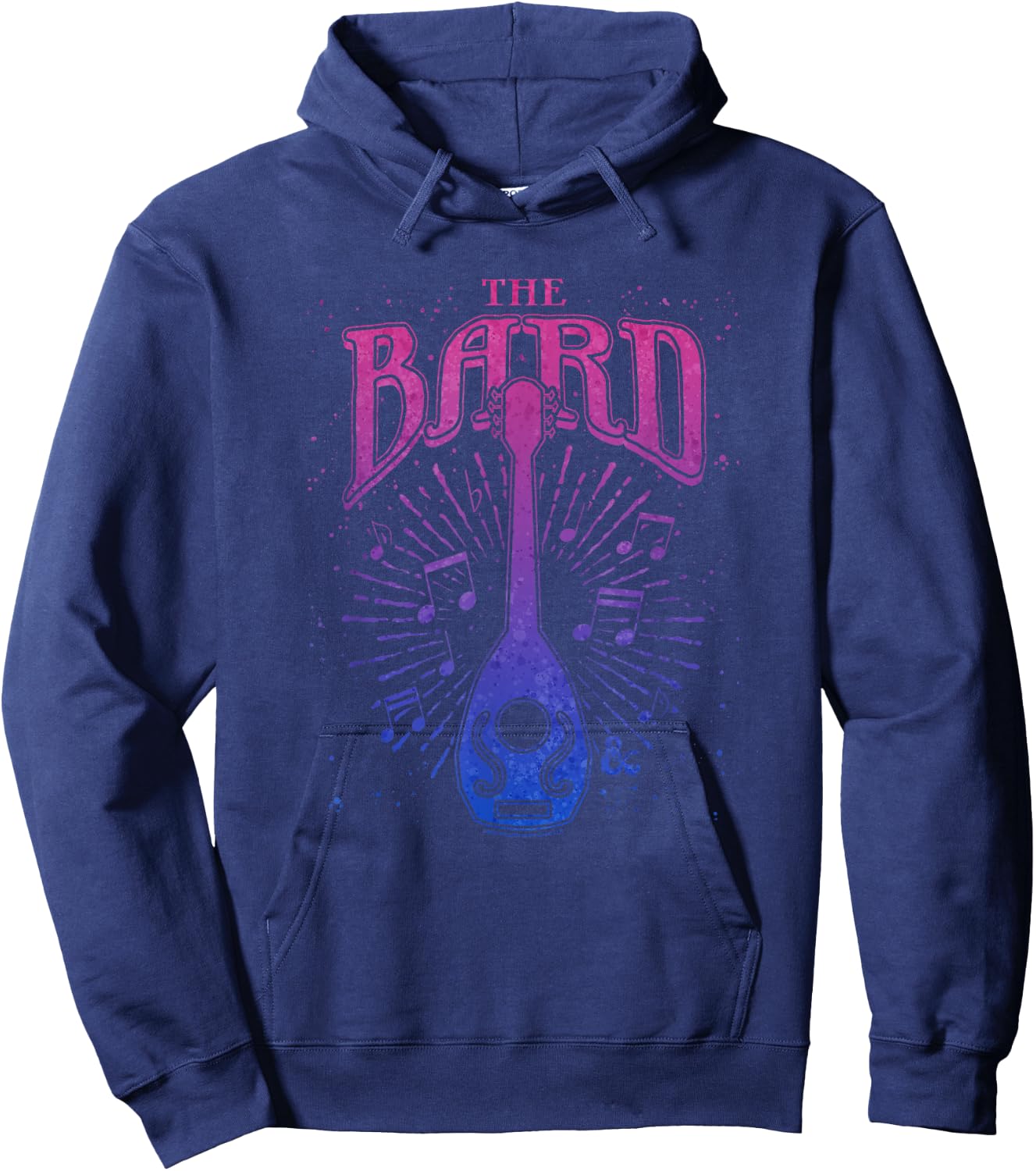 Dungeons & Dragons The Bard Neon Musical Emblem Logo Hoodie - Hoodie | Navy