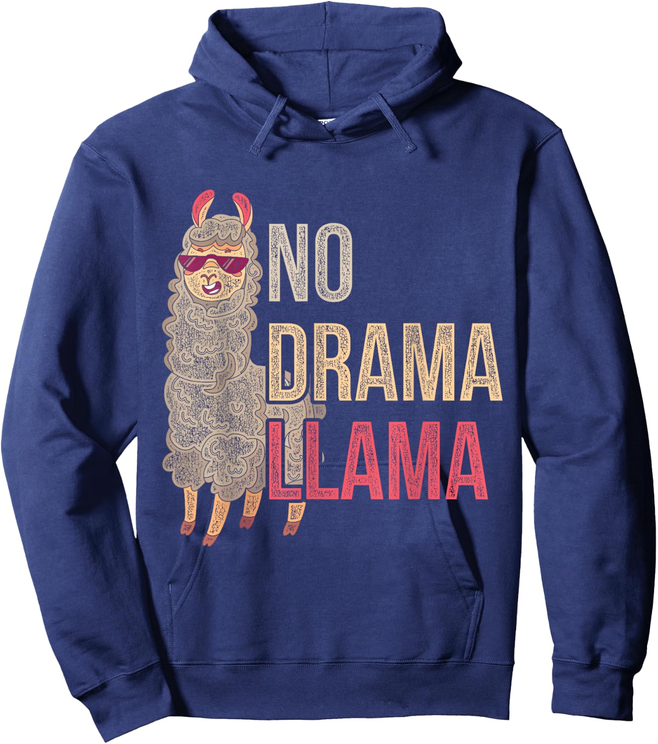 No Drama Llama Hoodie - Hoodie | Navy