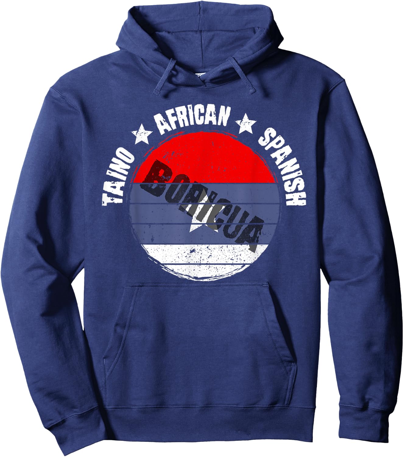 Taino African Spanish - Boricua - Hispanic Heritage Hoodie - Hoodie | Navy
