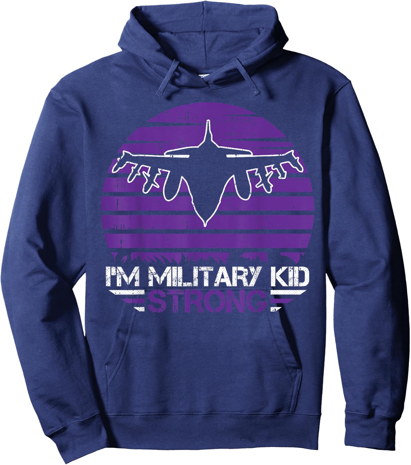 I Am Military Kid Strong Month Of The Military Child Army Hoodie - Hoodie | Navy