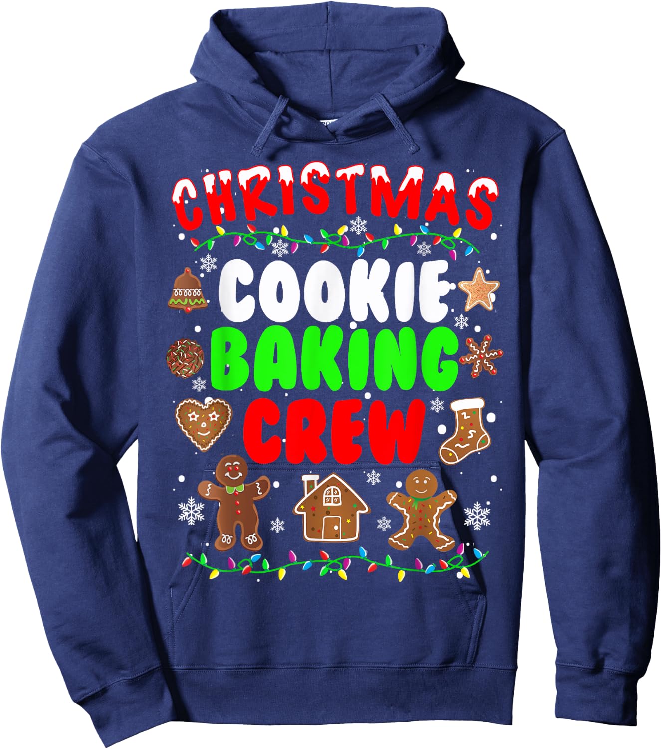 Christmas Cookie Baking Crew Funny X-mas Baker Baking Gifts Hoodie - Hoodie | Navy