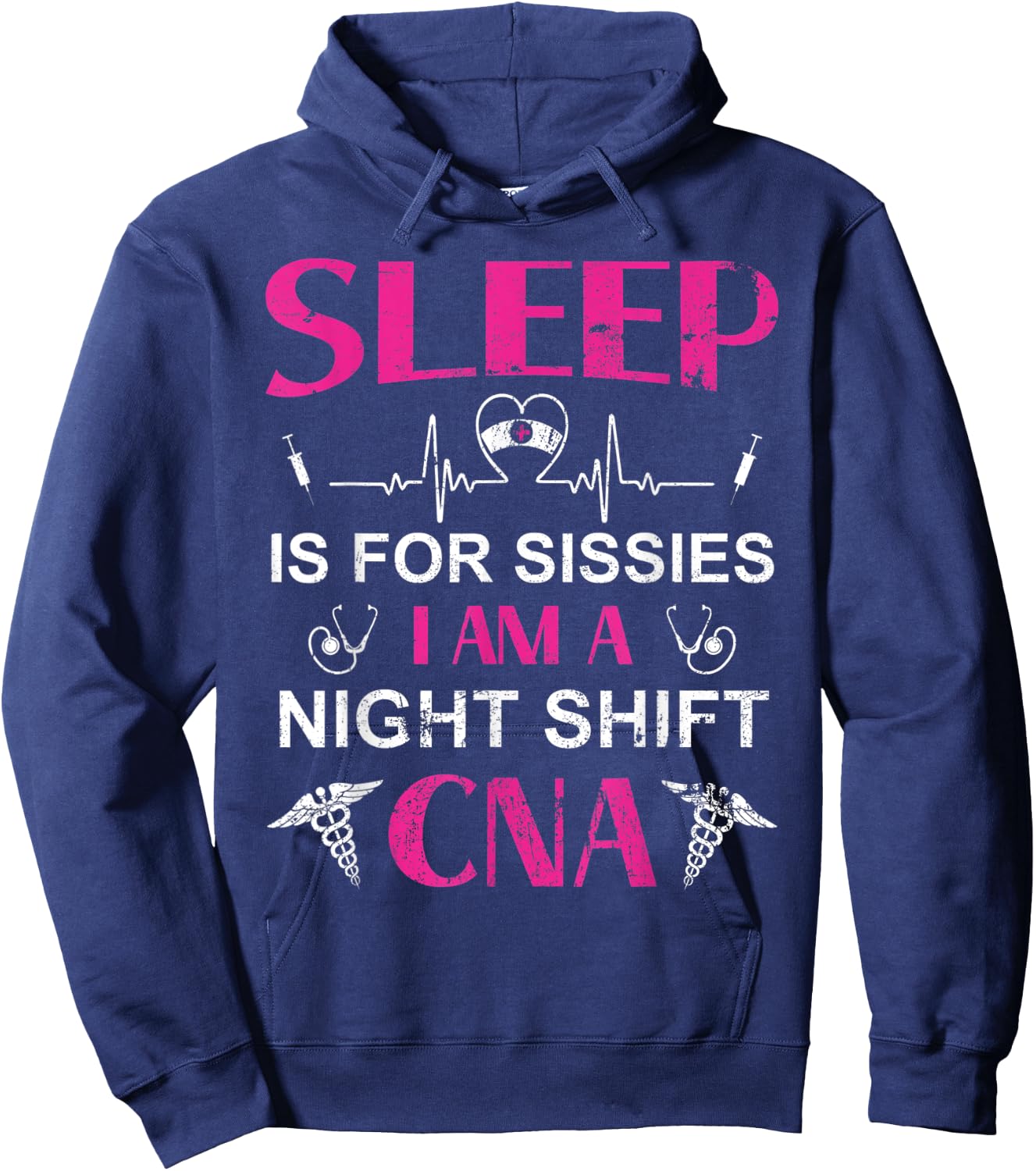Funny Night Shift CNA CNA Life Hoodie - Hoodie | Navy