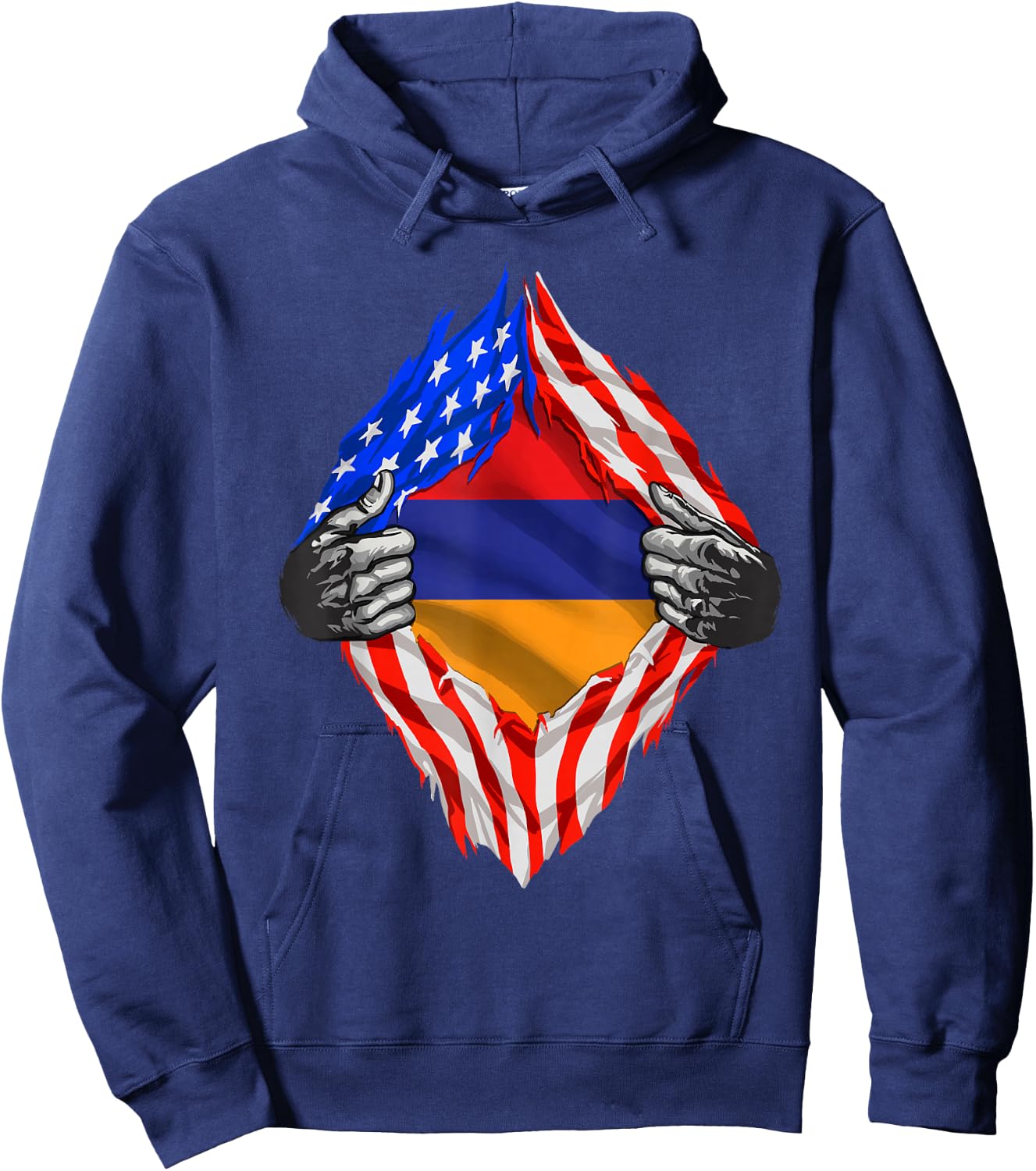 Armenia Super American Armenian Flag Armenia Roots Citizen Hoodie - Hoodie | Navy