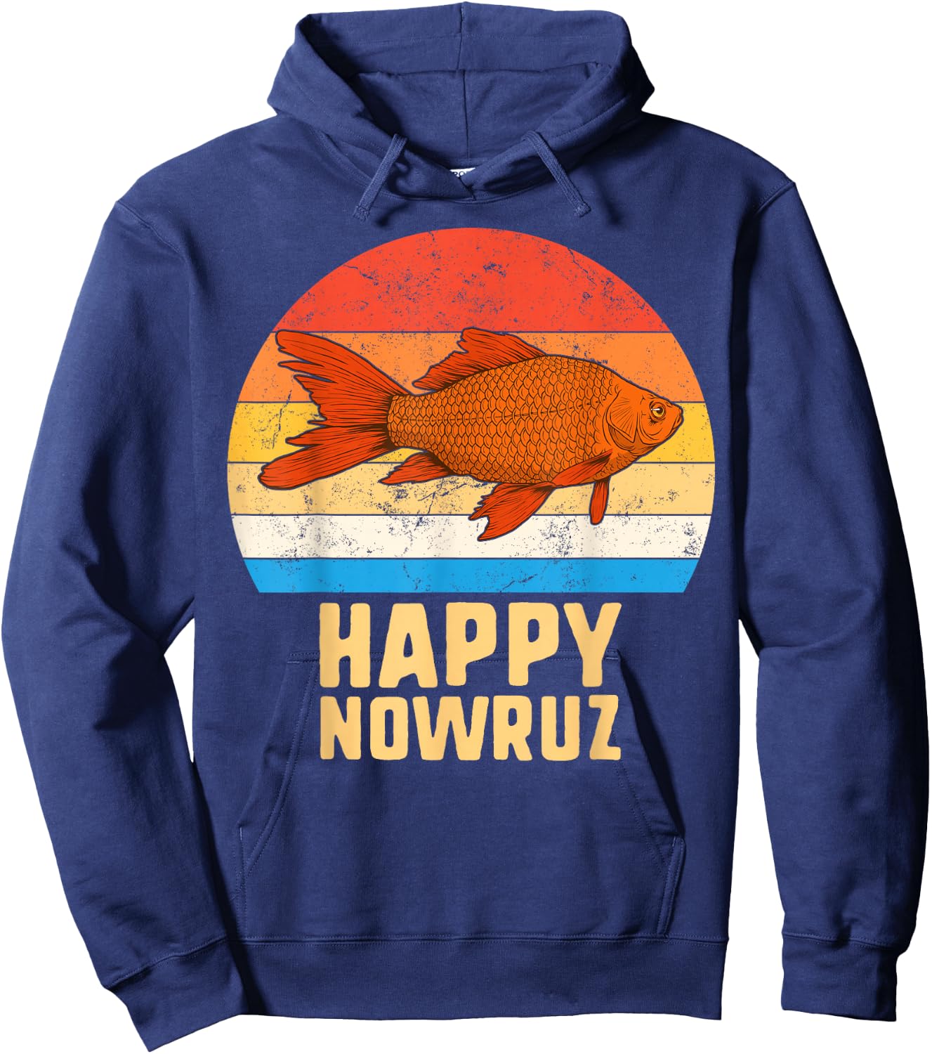 Happy Nowruz Persian New Year Goldfish Iran Norooz 1399 Gift Hoodie - Hoodie | Navy