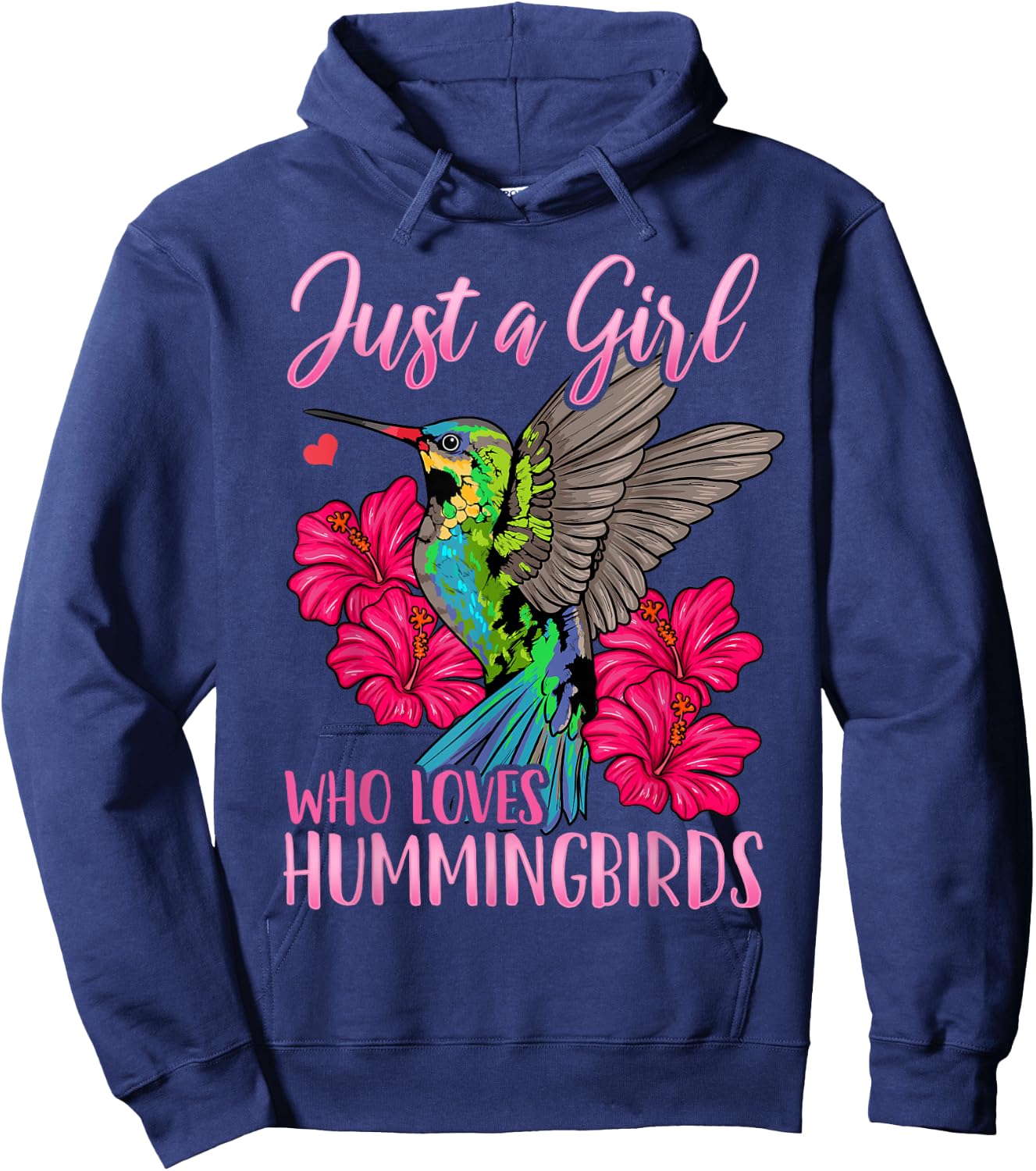 Hummingbird Just a Girl Who Loves Hummingbirds Bird Watching Hoodie - Hoodie | Navy