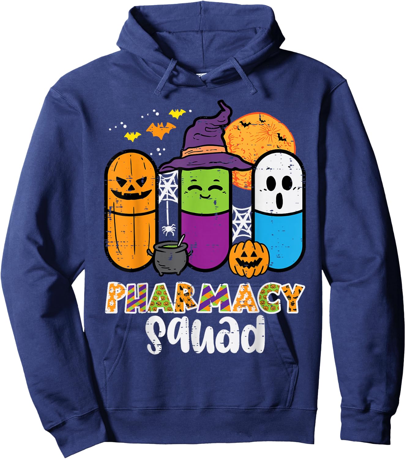 Halloween Pharmacy Squad PIlls Costume Pharmacist Women Men Hoodie - Hoodie | Navy