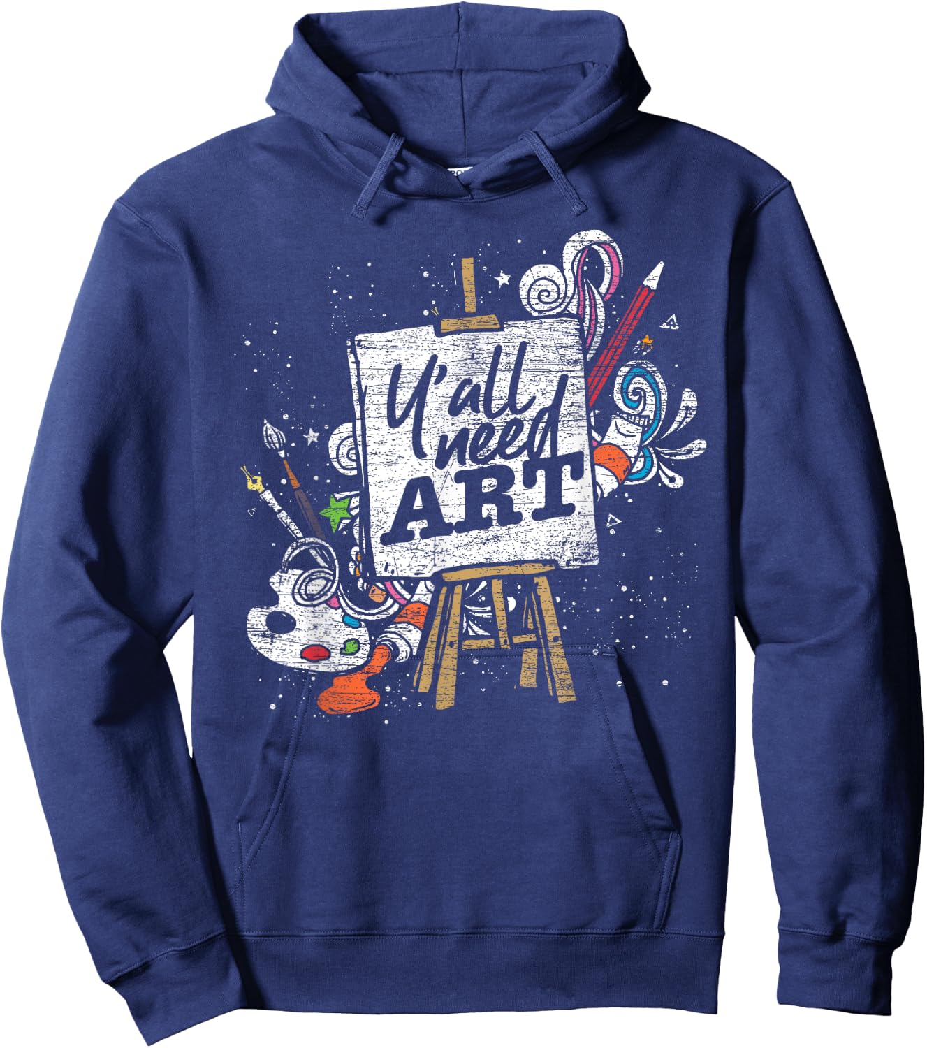Funny Painter Gift Yall Need Art Drawing Artist Hoodie - Hoodie | Navy