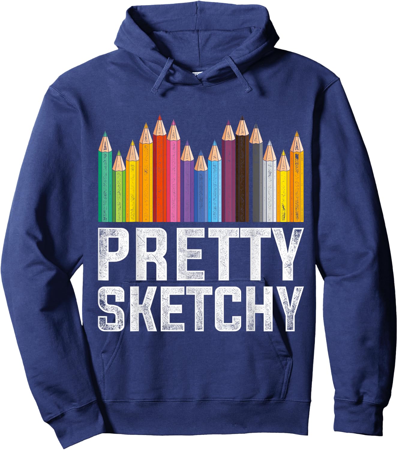Pretty Sketchy Artist Hoodie - Hoodie | Navy