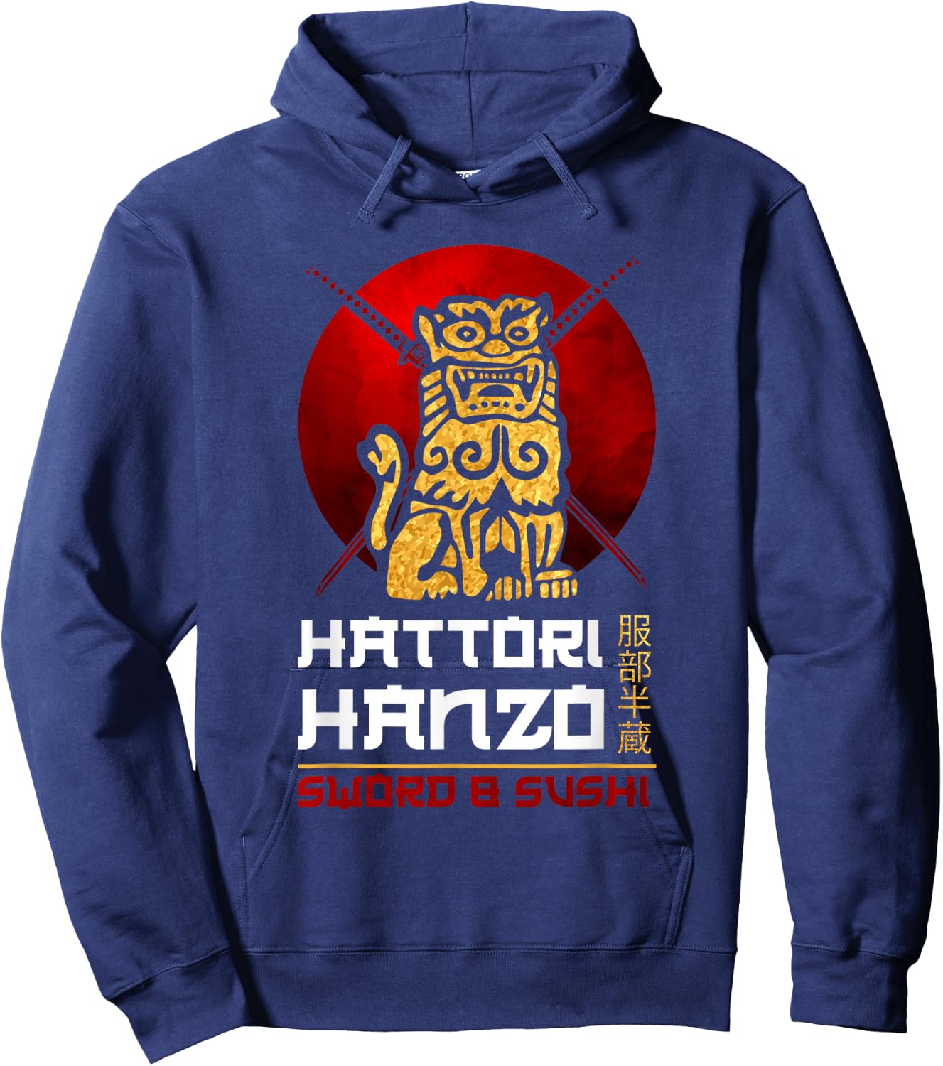 Japanese Warrior Oni No Hanzo Ninja Sword Samurai Fighter Hoodie - Hoodie | Navy