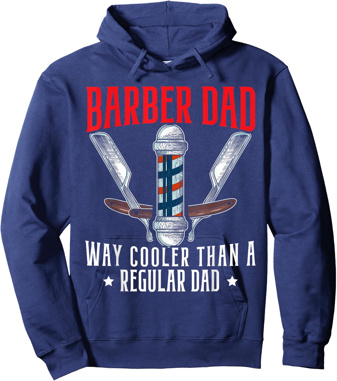 Barbier Dad Father's Day Haircut Barbershop Bester Daddy Hoodie - Hoodie | Navy