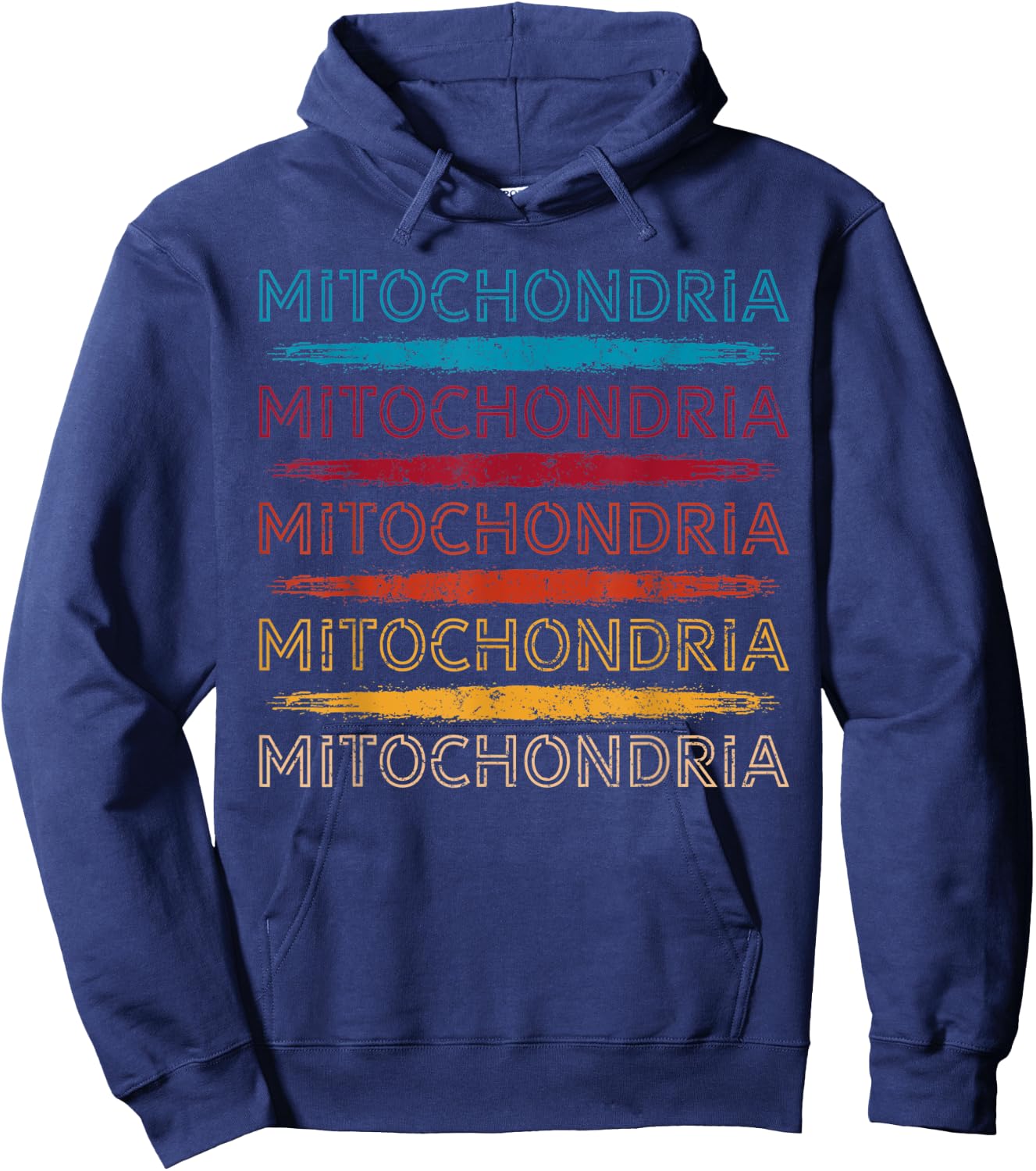 Mitochondria Retro Powerhouse Of The Cell Bacteria Biology Hoodie - Hoodie | Navy