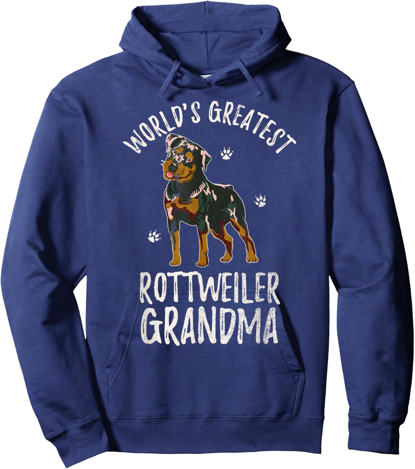World's Greatest Rottweiler Grandma Funny Rottie Puppy Lover Hoodie - Hoodie | Navy