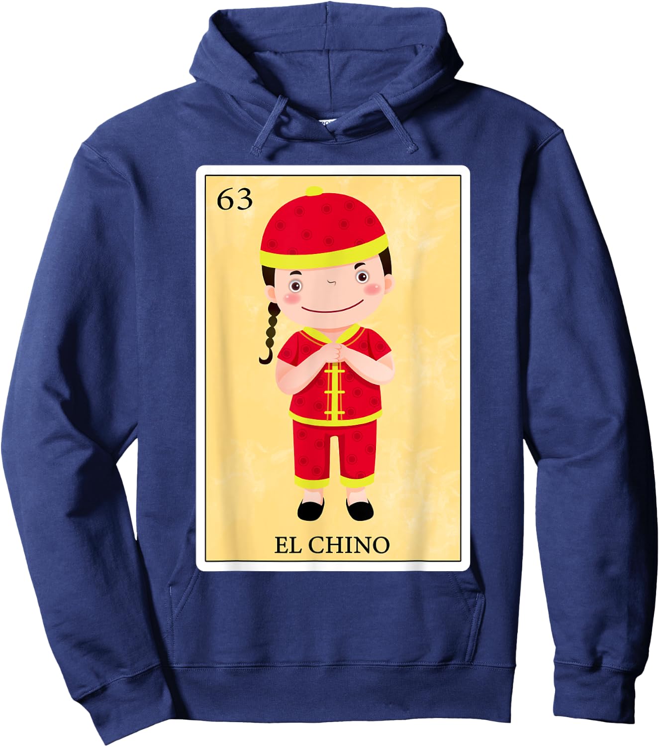 Funny Spanish-Mexican Bingo Gifts Men - El Chino Hoodie - Hoodie | Navy