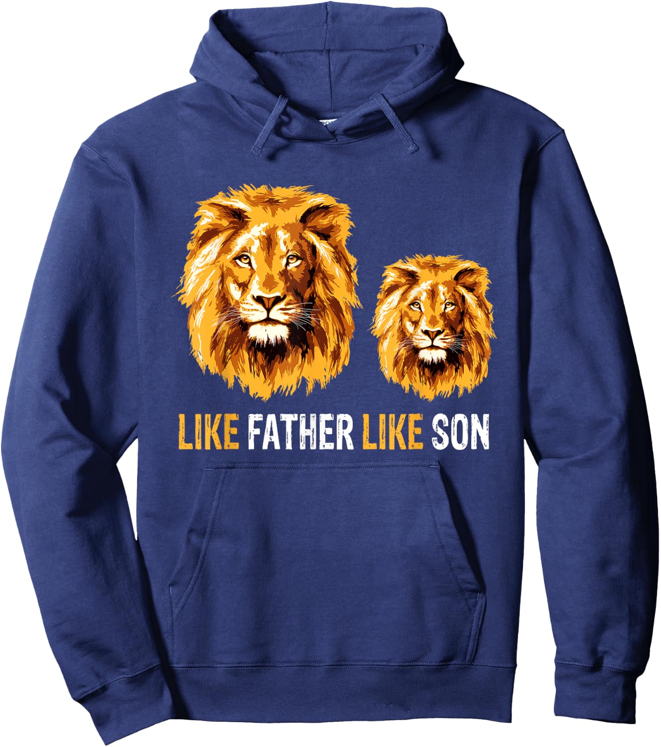 Lion Dad Like Father Like Son Lions Lovers Fathers Day Hoodie - Hoodie | Navy