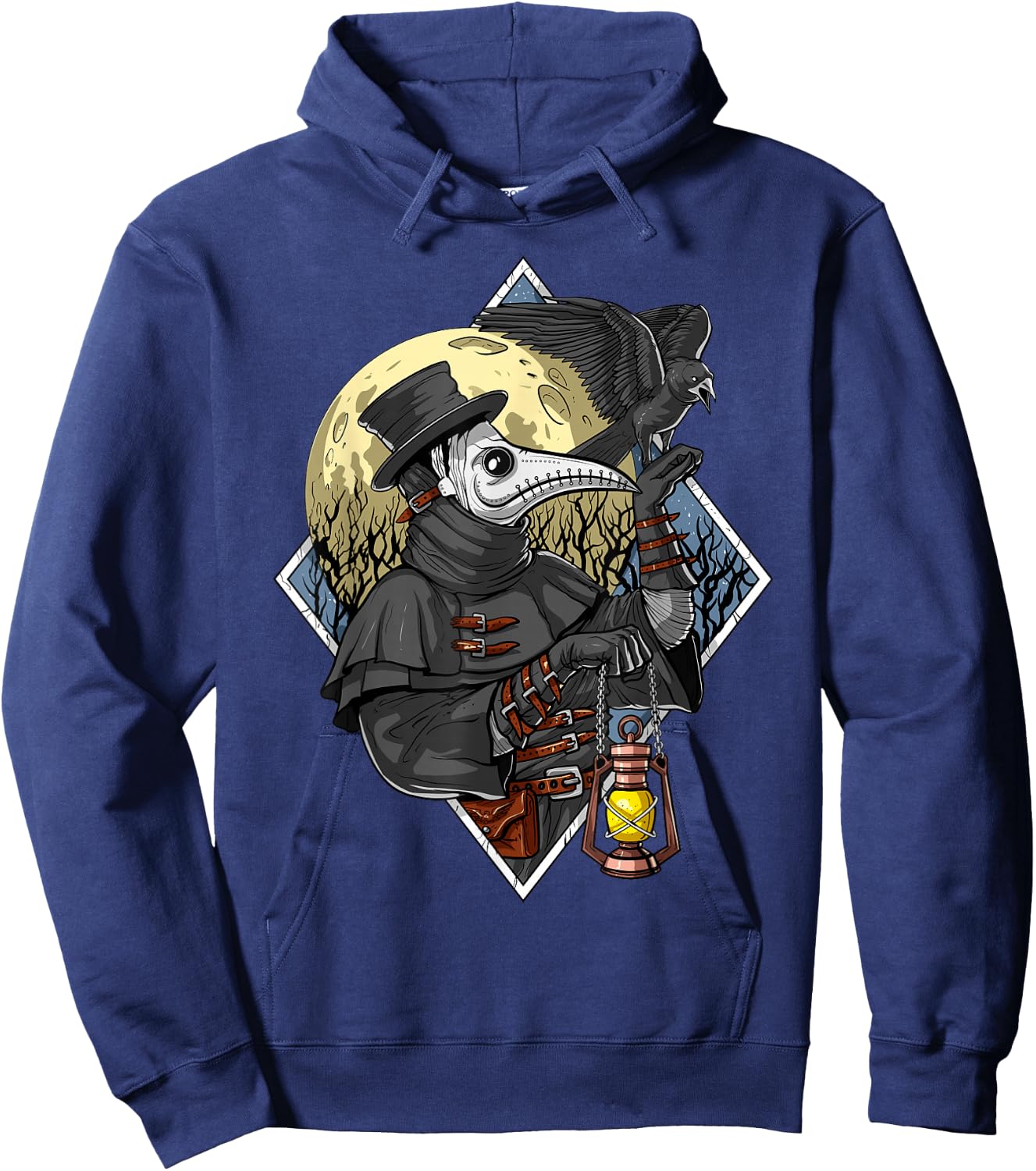 Plague Doctor Raven Gothic Macabre Hoodie - Hoodie | Navy