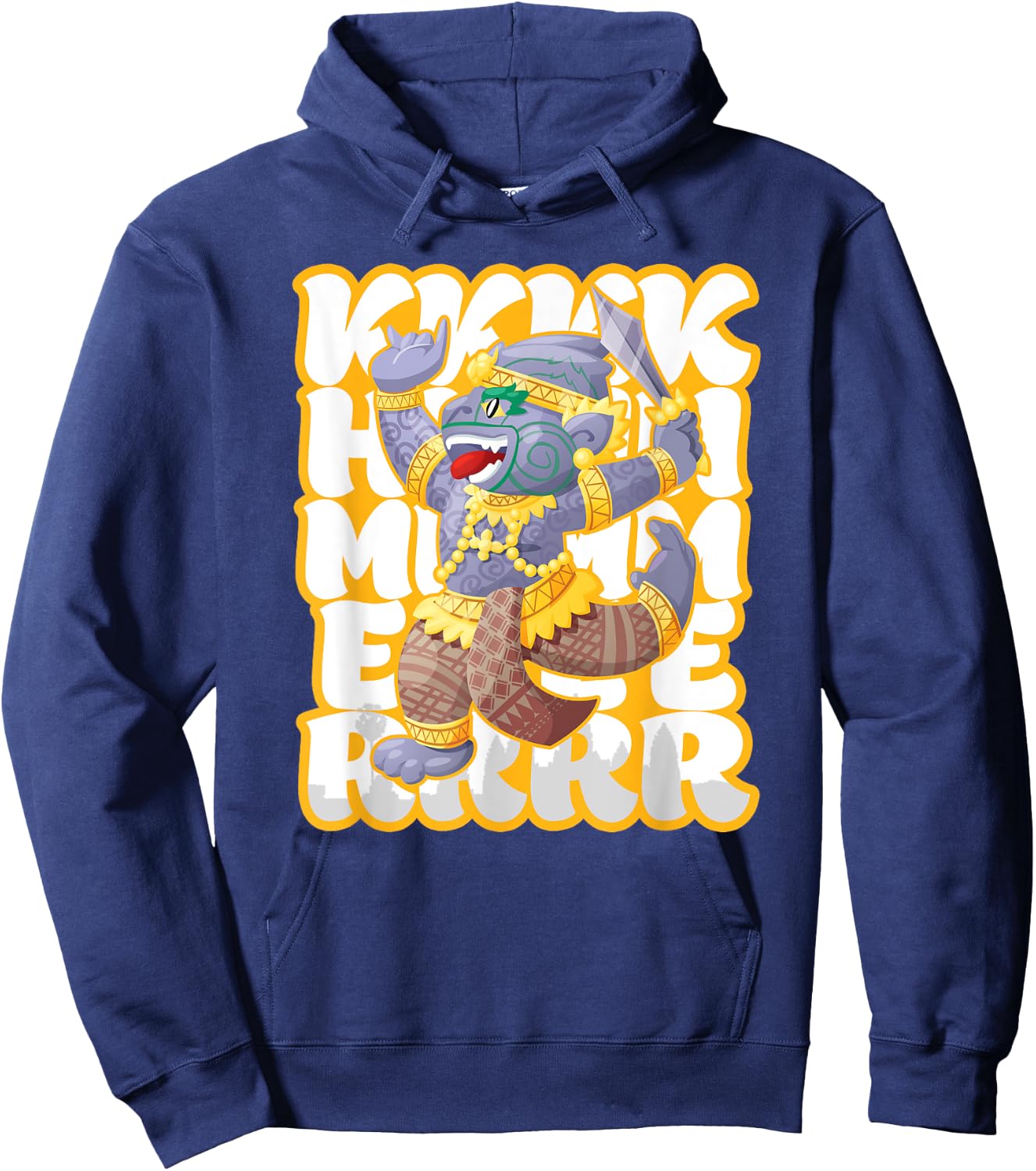 Cambodian Khmer Angkor Hanuman Monkey King Love Hoodie - Hoodie | Navy
